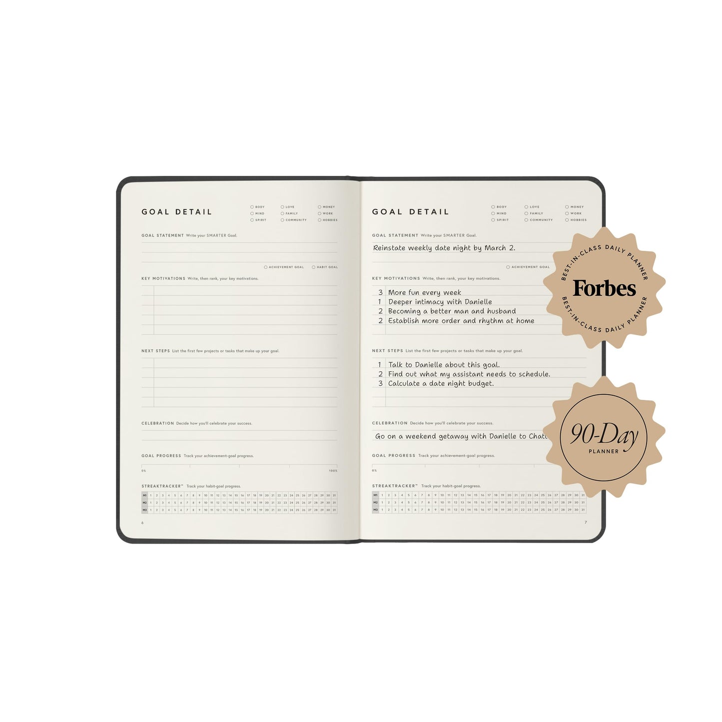 Full Focus Latte Linen Planner by Michael Hyatt - The #1 Daily Planner to Set Annual Goals, Increase Focus, Eliminate Overwhelm, and Achieve Your Biggest Goals - Hardcover