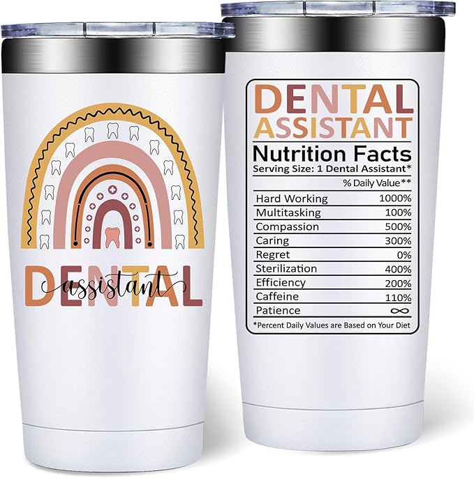 Dental Assistant Gifts for Women Men - Dental Assistant Appreciation Gifts - Gift Ideas for Dentals Assistants Week - 20oz Tumbler