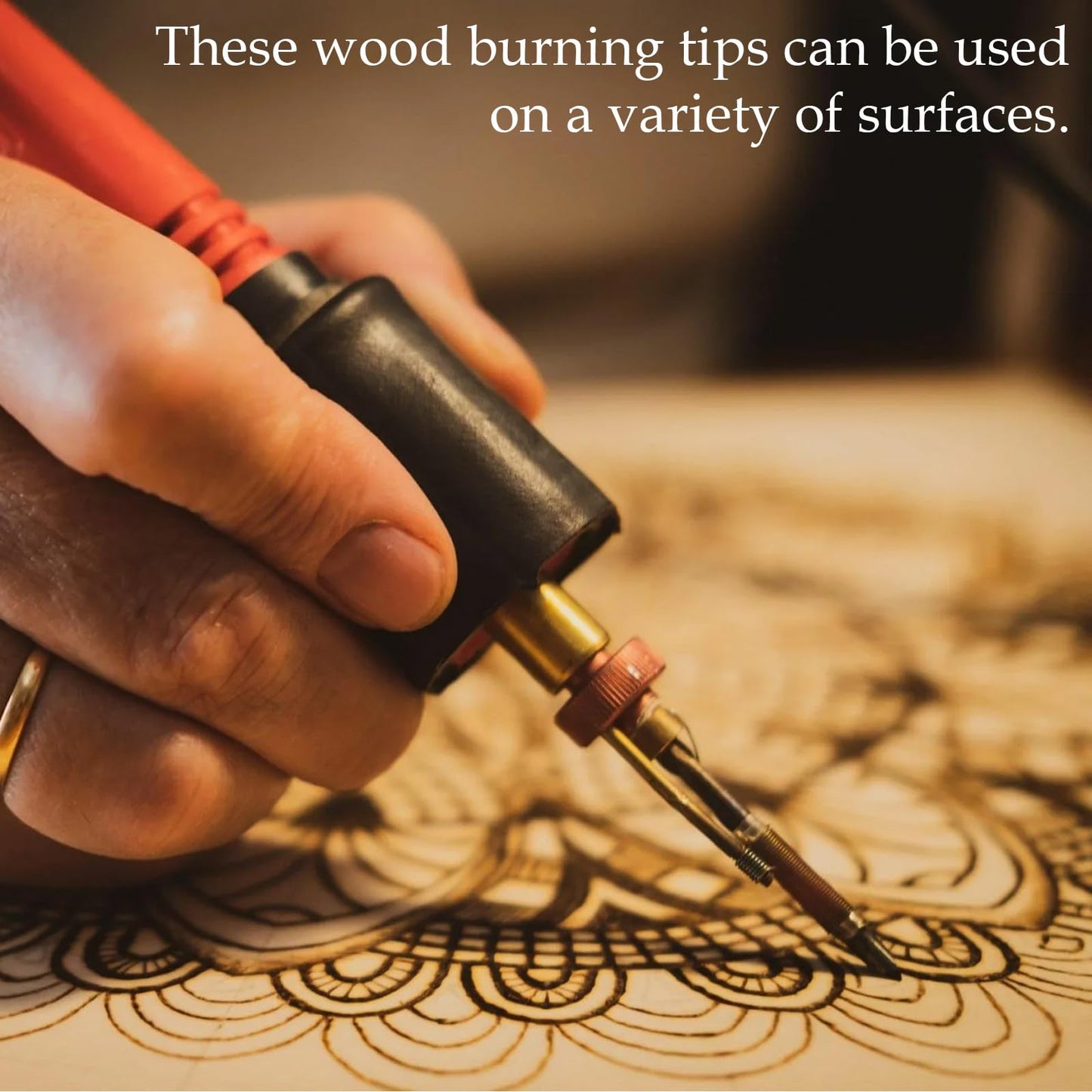 AOZUO 109 Pcs Wood Burning Tips, Wood Burning Tip Set Including Woods Burnings Letters Numbers Symbol Woods Burnings Tip for Wooden Burner DIY Embossing Wooden Burn Carving Crafts