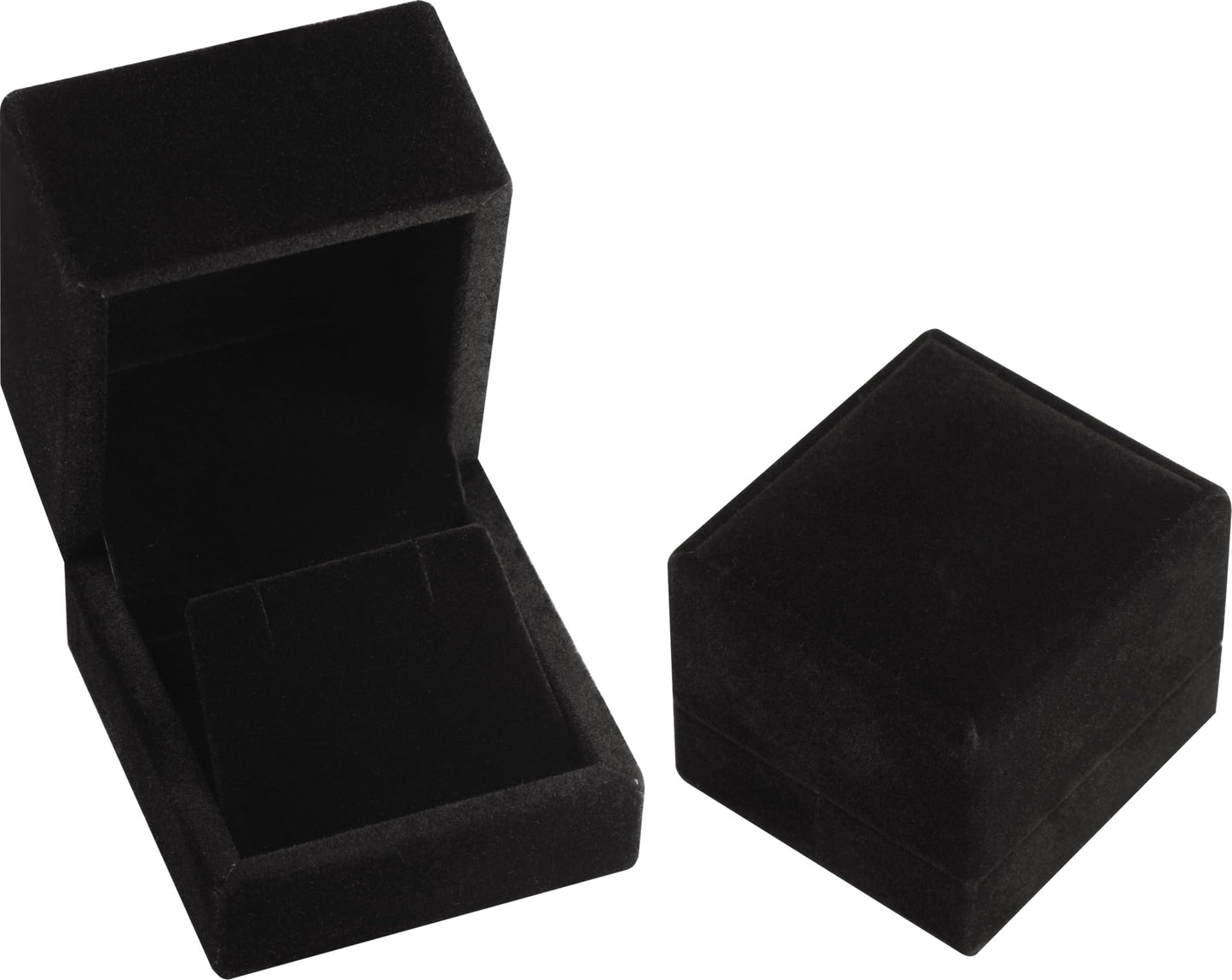 LAODA Black Color Luxury Velvet Stud Earring Box Multiple Use Necklace Pendant Earring Jewelry Gift Storage Holder Box(Jewelry not Included)