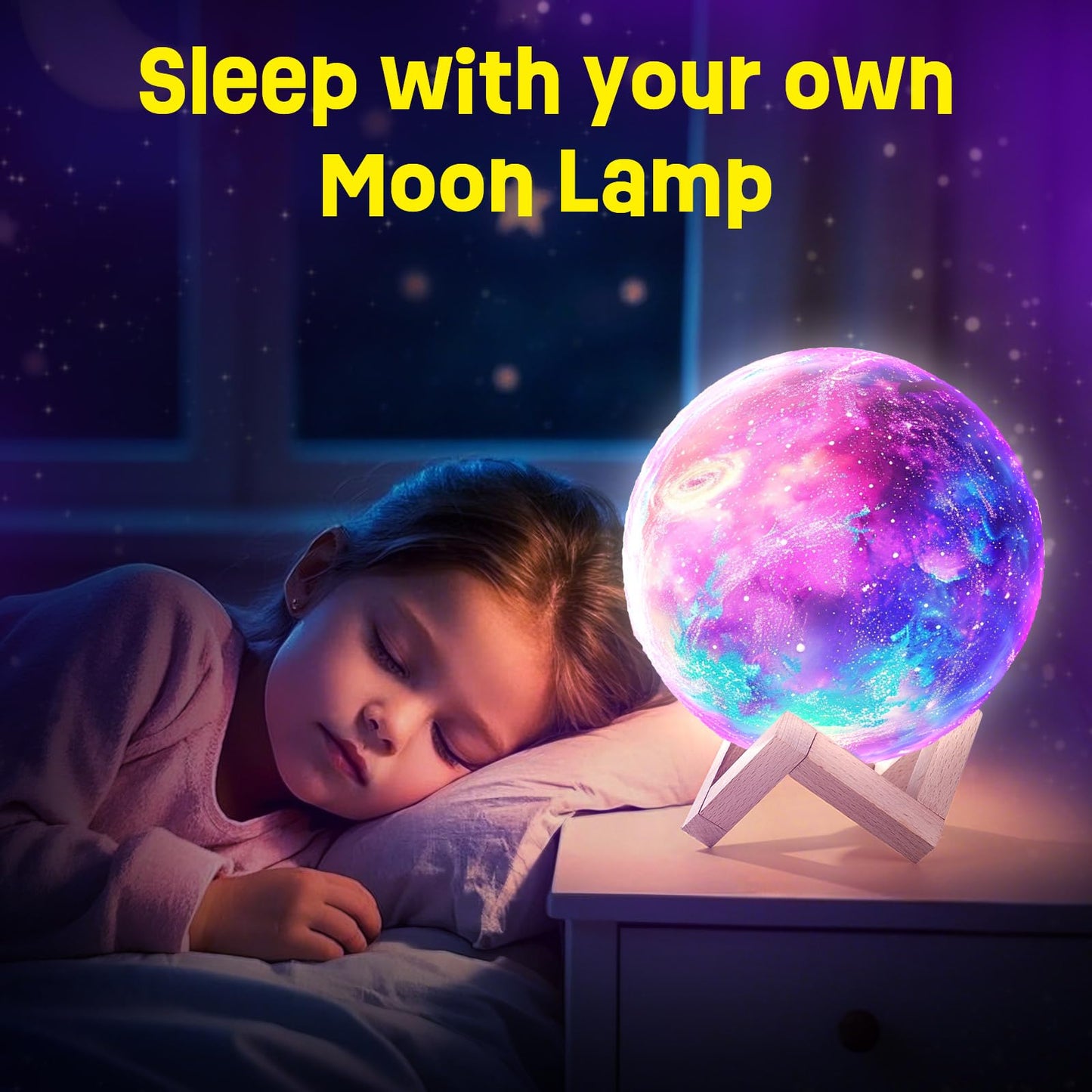 LAOESE Paint Your Own Moon Lamp Kit, Cool Gifts DIY 3D Moon Night Light, Arts and Crafts for Kids Ages 8-12, Space Art Supplies Craft Kits, Girls Boys Birthday Gifts for Kids Ages 3 4 5 6 7 8-12+