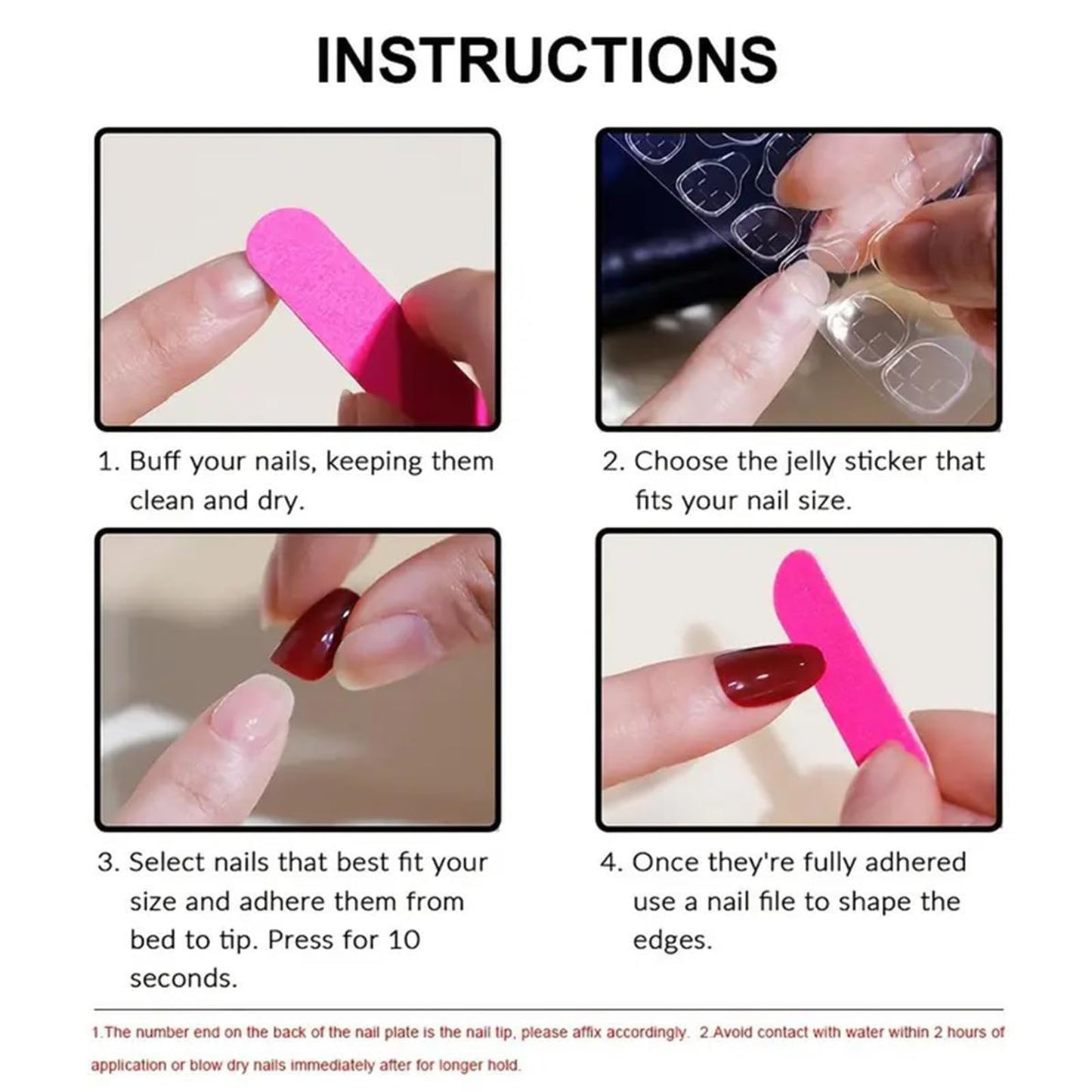 Puyokinm Press-on Nails, 24Pcs Pink Glitter Square, Medium False Nails with Jelly Glue, Full Cover, Acrylic ABS, Art Deco Style for Women Manicure
