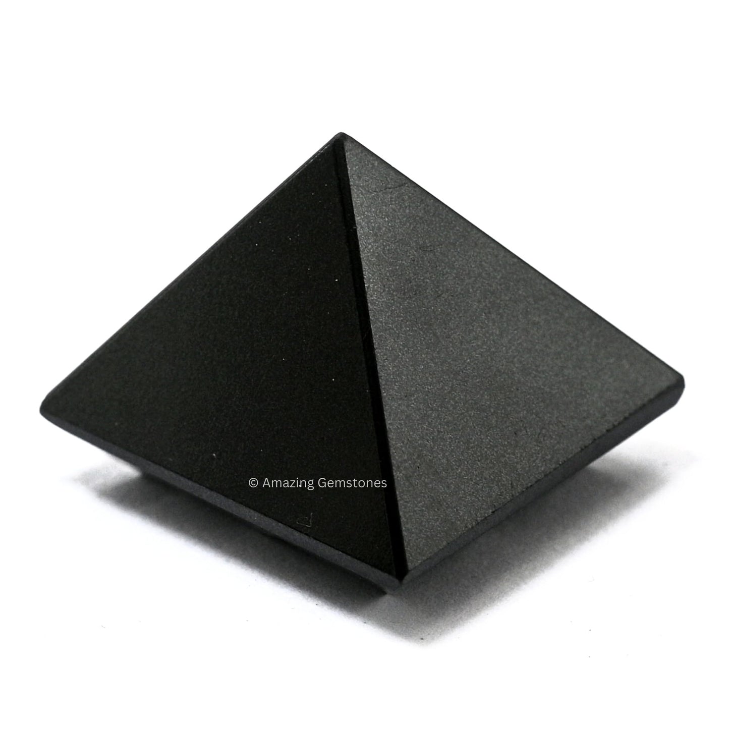 Amazing Gemstone Black Agate Crystal Pyramid with 9 Pyramid Plate Bottom - 1" Mini Pyramid Figurine of Natural Stone Pyramid for Meditation, Reiki, Chakra Balancing Vastu Pooja and Crystal Grids