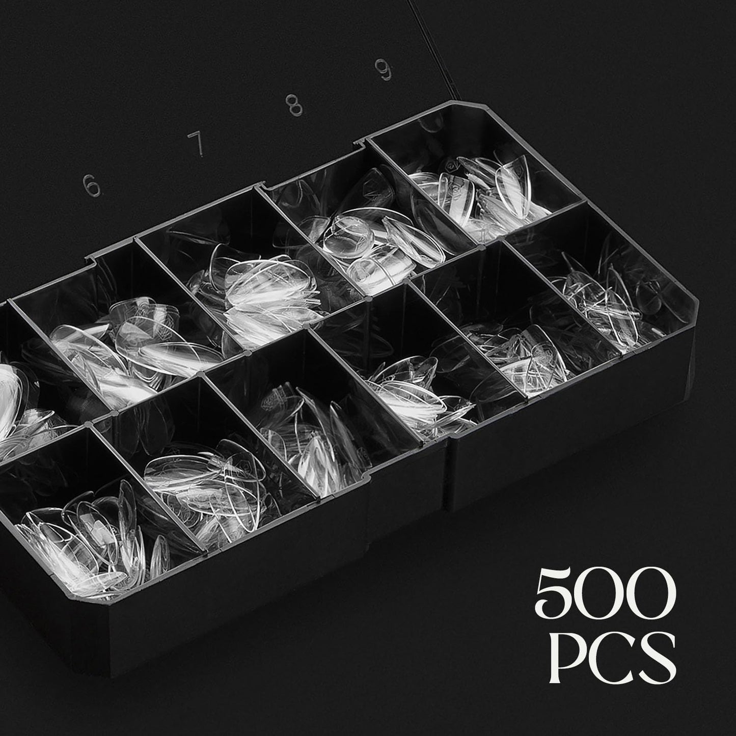 Apres Gel-X® Soft Gel Tip Box | Natural Almond | 500pc Nail Tips, 11 Sizes 00-9, Premium Quality (Natural Almond Medium)