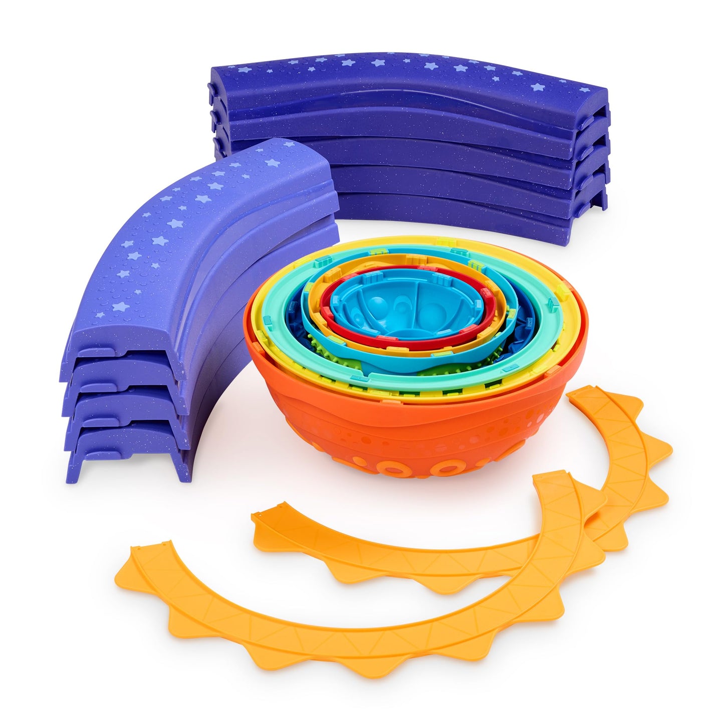 Battat Education - Balance Beam for Kids - Interlocking Balancing Beams - Sensory pods - Active Play for Toddlers, Kids - 3 Years +