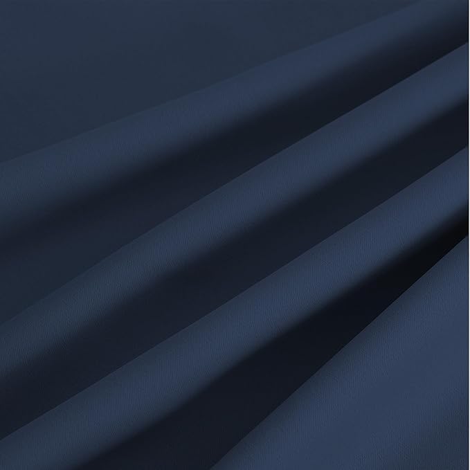 NICETOWN Room Darkening Draperies Curtains Panels, 2 Panels Navy Blue W52 x L63