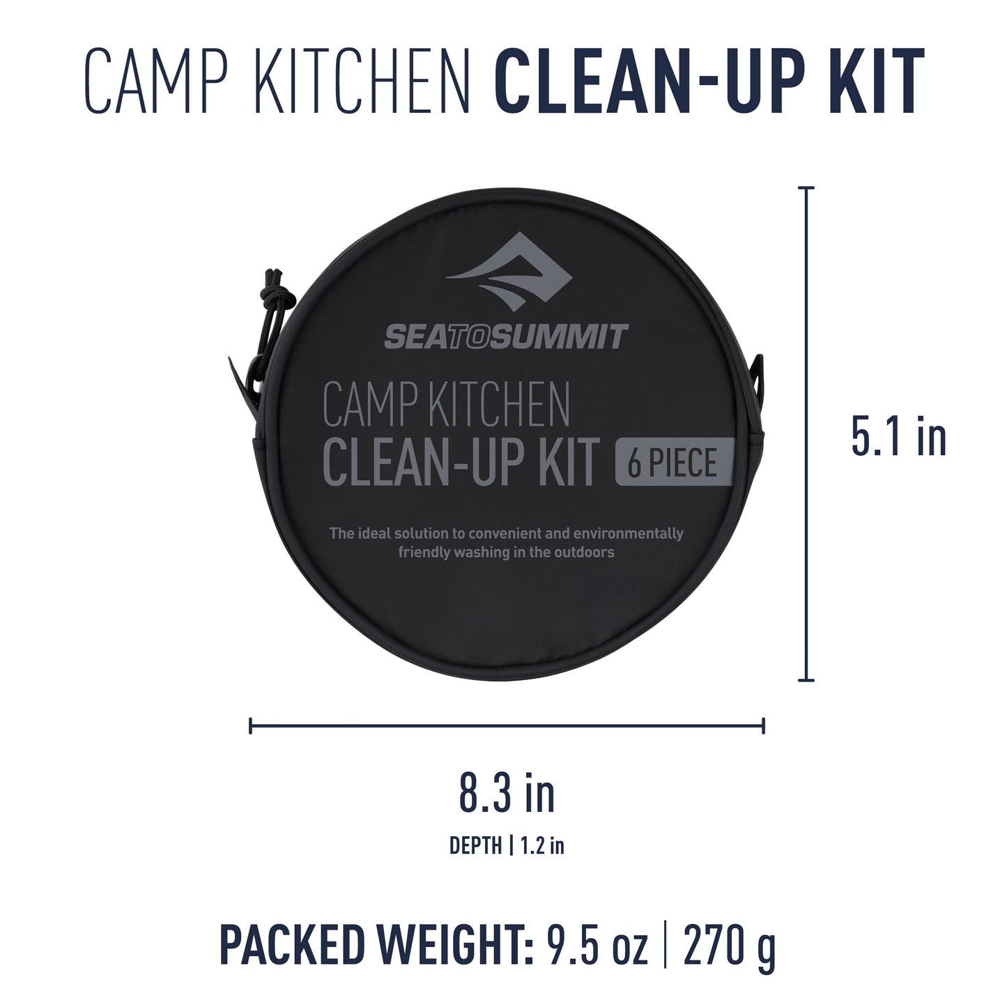 Sea to Summit Camp Kitchen 6-Piece Clean-Up Kit, Yellow