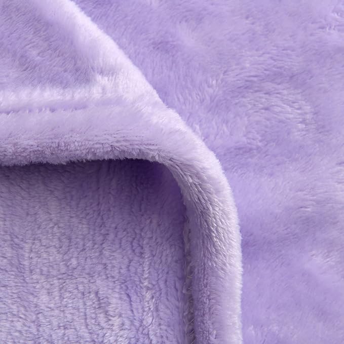 SOCHOW Flannel Fleece Blanket Twin Size, All Season Lightweight Super Soft Cozy Blanket for Bed or Couch, 60x80 inches, Lilac