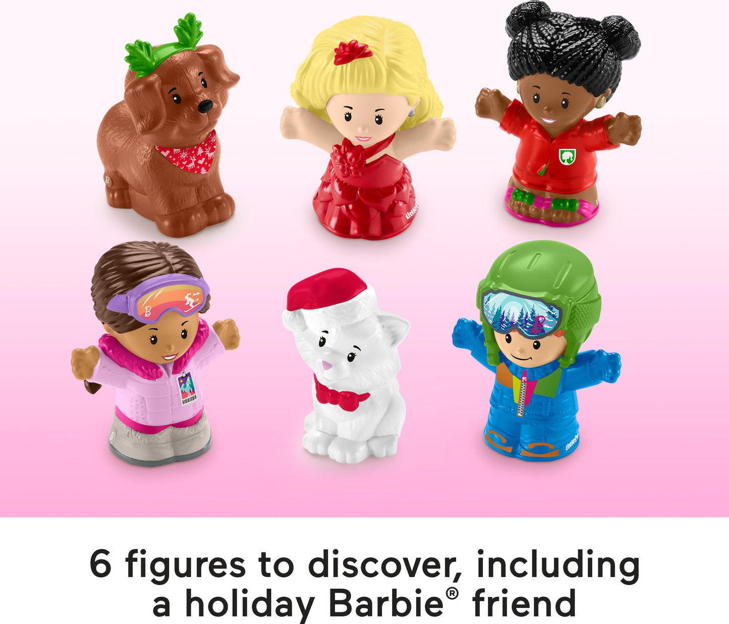 Fisher-Price Little People Barbie Advent Calendar and Toddler Playset, 24 Christmas Figures and Play Pieces