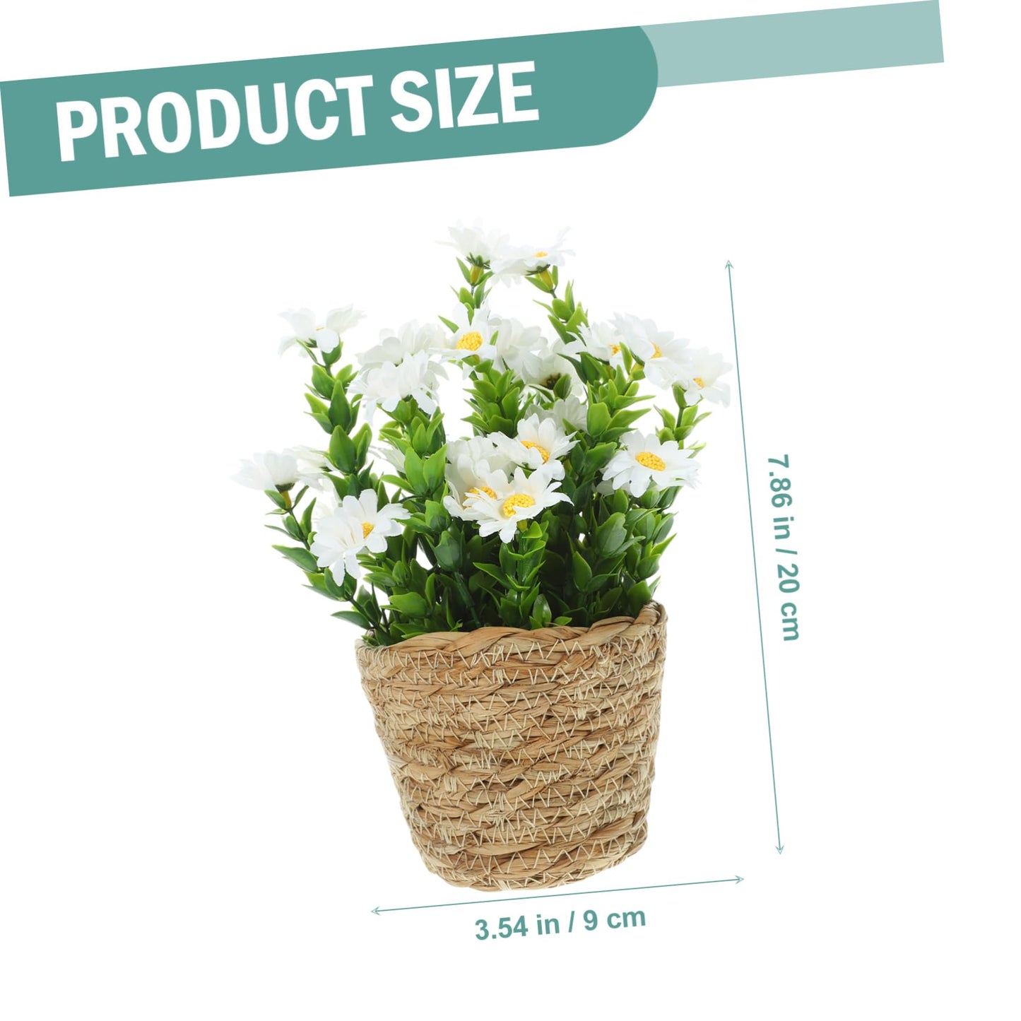 Cabilock Fake Plant Pots Artificial Flowers in Pot Easy to Care for Realistic Decor for Living