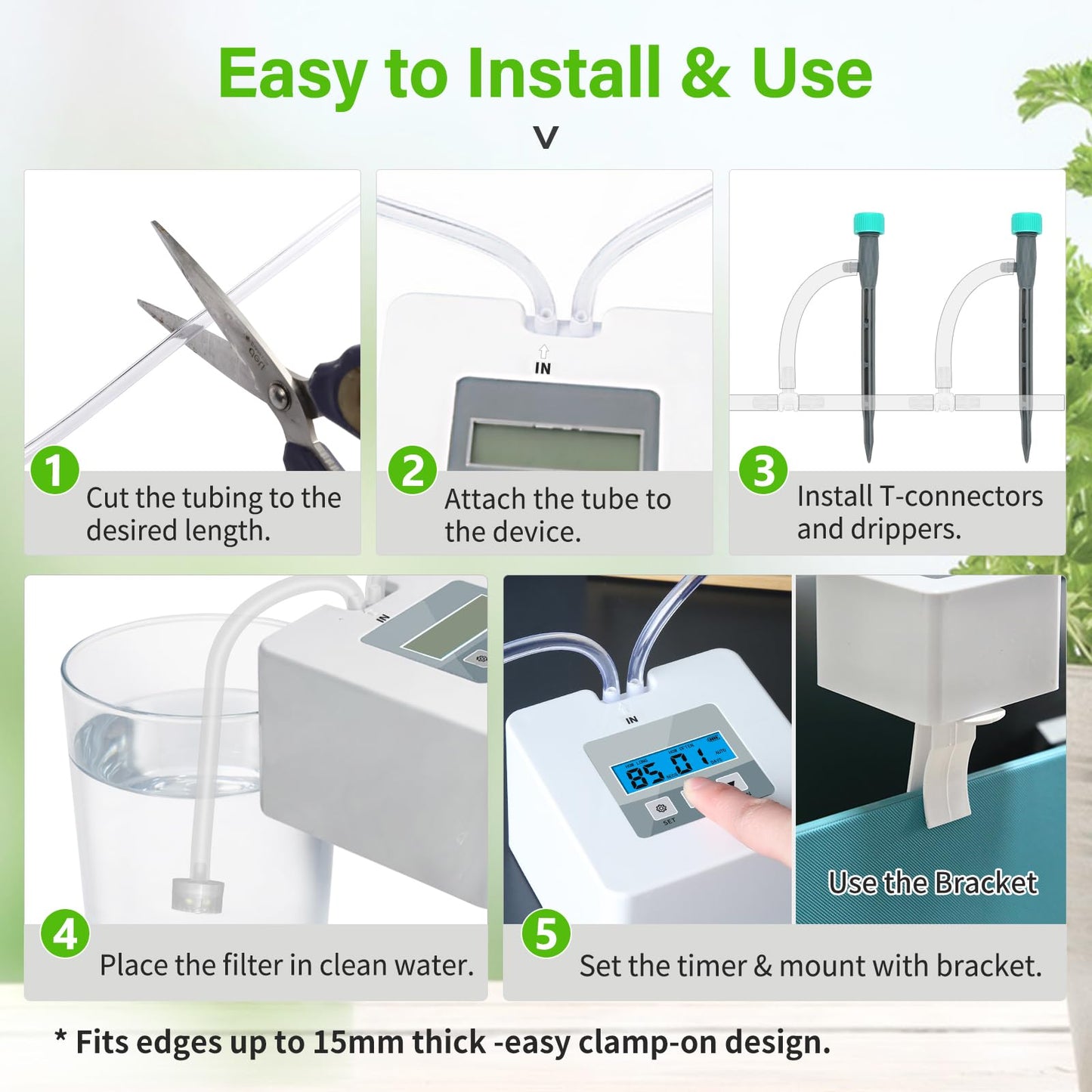 Automatic Plant Watering System for Small Indoor Plants, Programmable Drip Irrigation Kit for Up to 10 Pots, Self Watering System for Home & Balcony (Indoor Use Only)