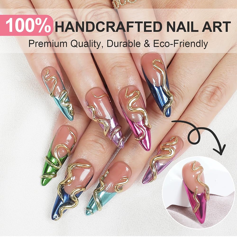 Handmade Press on Nails Short Fake Nails Duck False Nails 3D Cherry and Bow Pink French Tip Luxury Cute Artificial Nail for Women 10pcs (Size M）