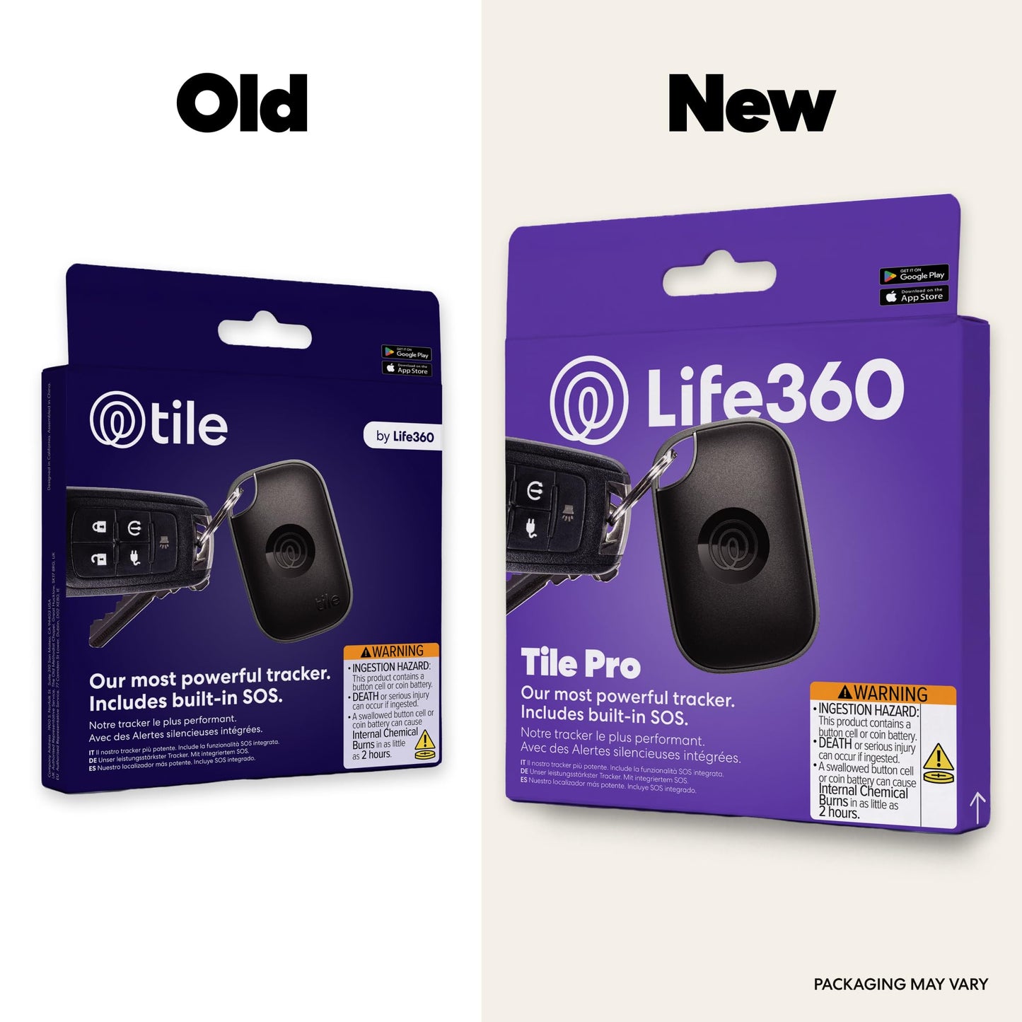 Life360 Tile Pro - Powerful Bluetooth Tracker, Key Finder and Item Locator for Keys, Bags and More. Both iOS and Android Compatible. Phone Finder. 1-Pack (Black)