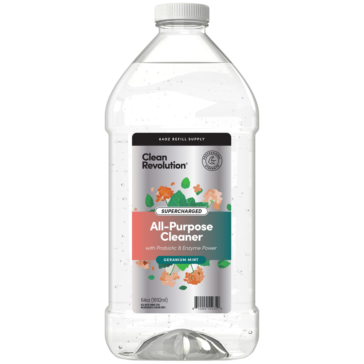 SuperCharged All Purpose Cleaner Refill with Smart Probiotic + Enzyme Complex (64 Fl Oz)