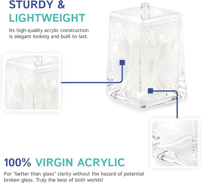 Huang Acrylic Square Tapered Accessory Set (Swab Box)