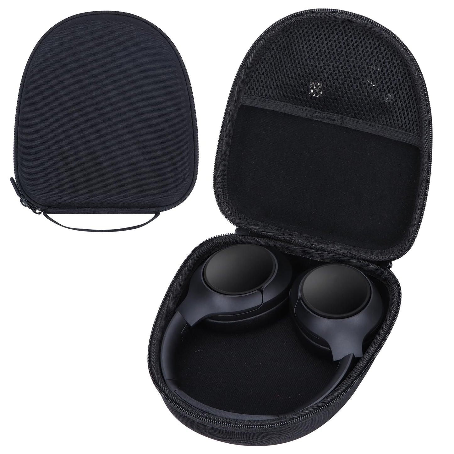 Lebakort Headphone Case Compatible with KVIDIO/TOZO/BERIBES/JLab/Raycon Over-Ear Headphones, Universal Portable Travel Organizer (Black Case)