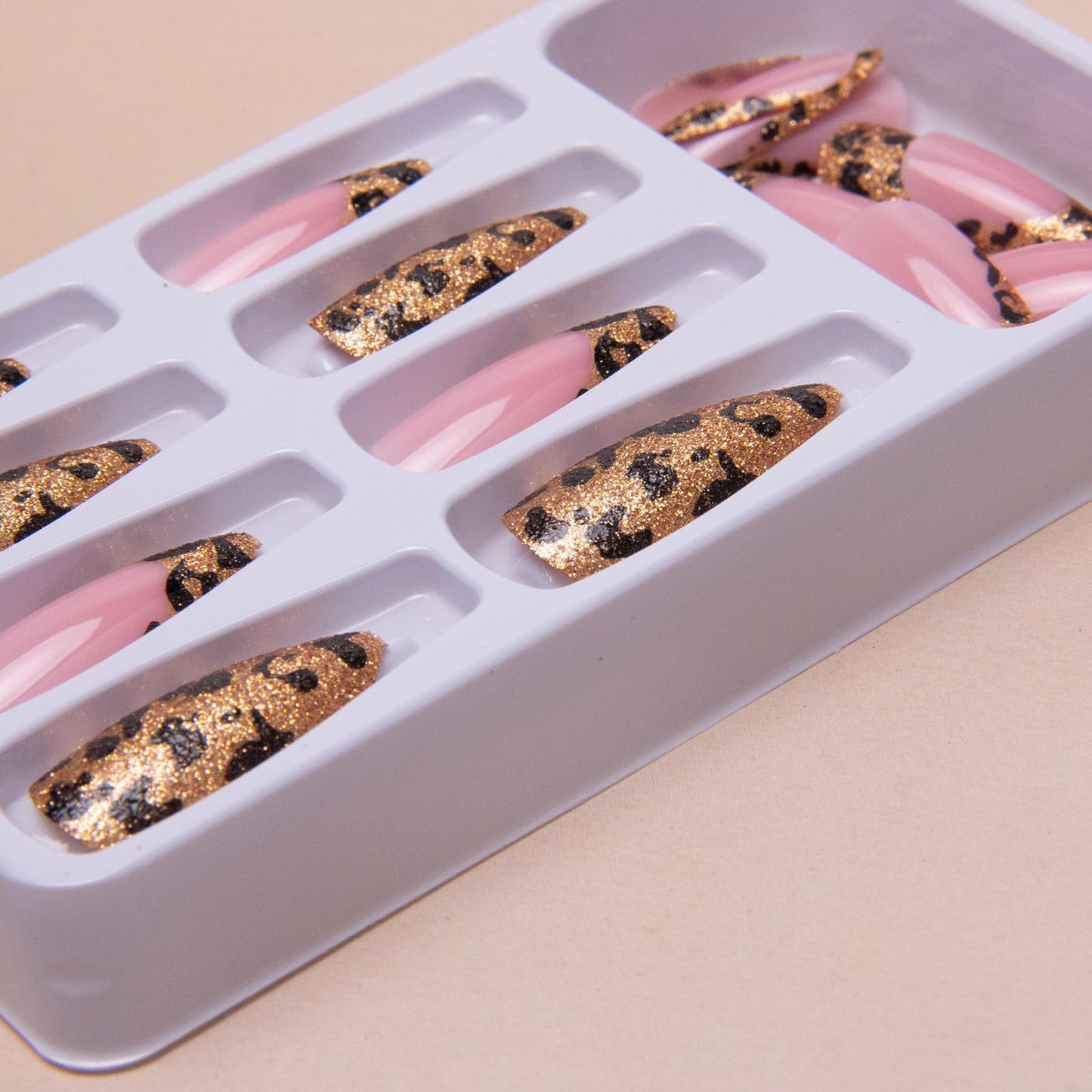 Almond Press on Nails Medium Spring Summer Butterfly 3D Acrylic False Nails Glossy Cute Glue on Manicure Art Stick on French Tip for Women Girls 24Pcs
