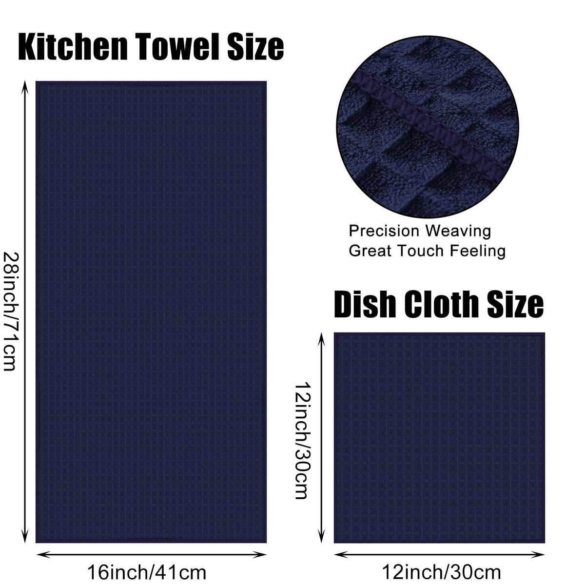 Microfiber Kitchen Towels and Dishcloths Sets (8 Count)