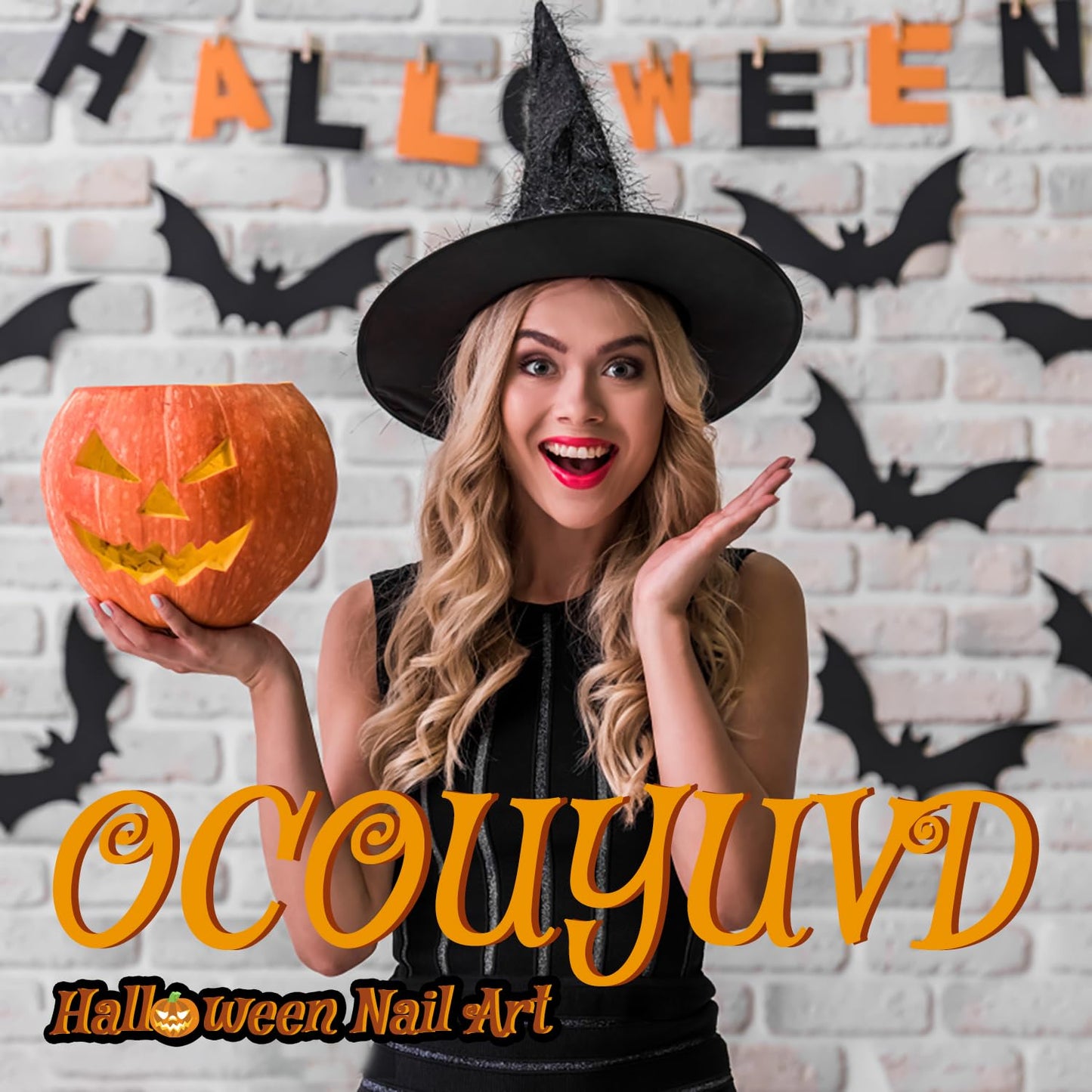 Halloween Press on Nails Medium Square Fake Nails with Spider Web Design Acrylic Nails Nightmare Before Christmas Nails Scary Stick on Nails Holiday French Tip Artificial Nails for Women 24Pcs
