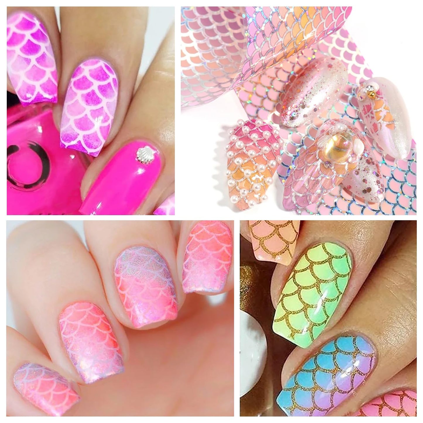 Nail Foil Transfer, DANNEASY 30 Roll Starry Sky Star Nail Foils Sheet Iridescent Foil Stickers for Nails Holographic Nail Art Foil Transfer Nail Design Stickers Nail Stickers Decals