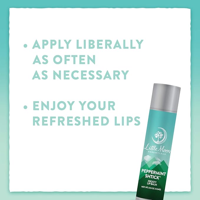 Little Moon Essentials Lip Balm (Peppermint Shtick, 3 Pack)
