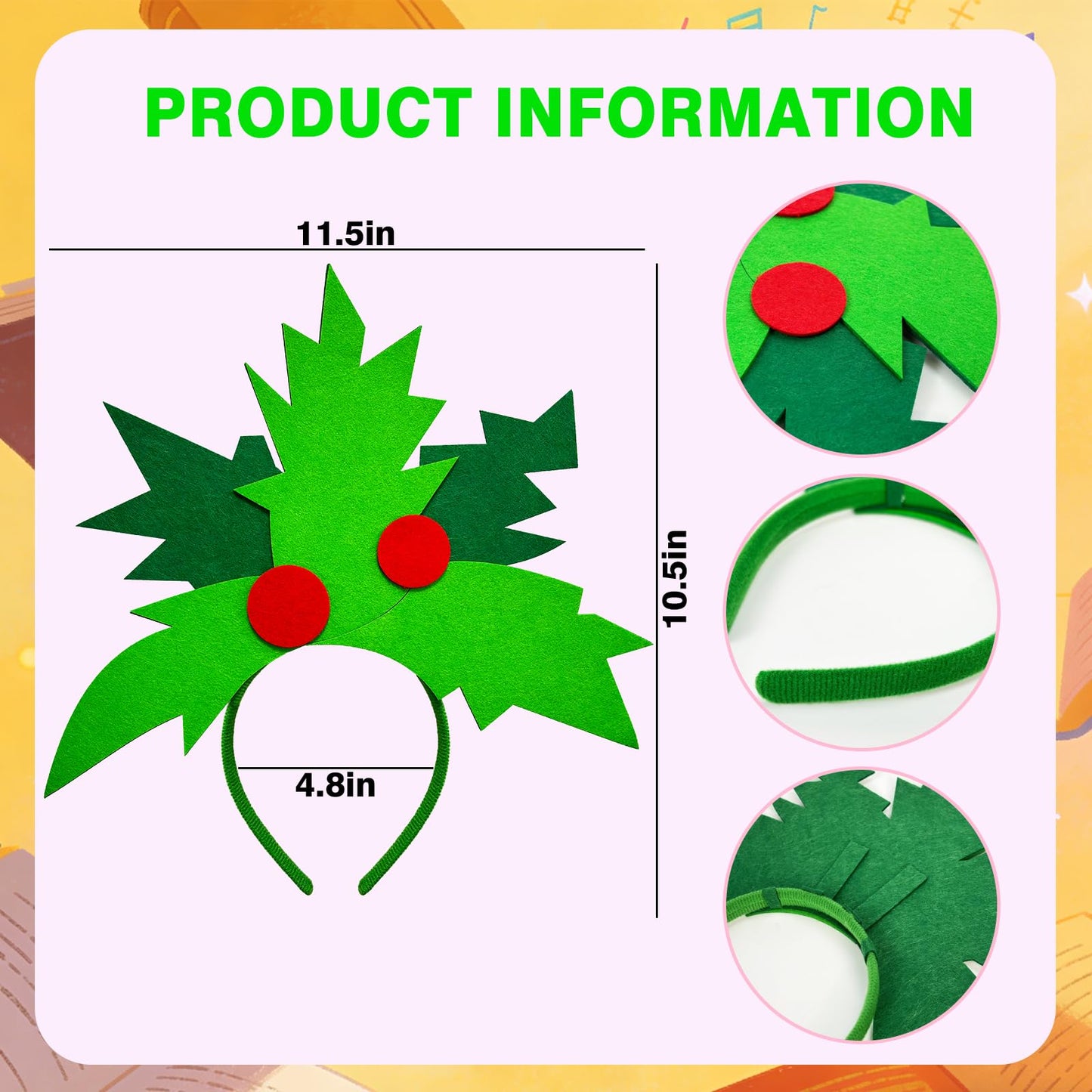 Dnicukii Palm Tree Costume Set Includes Palm Tree Headband and 52 Adhesive Felt Letters and Adhesive 30 numbers, Book Character Set Costume for World Book Day Halloween Cosplay 100th day of school