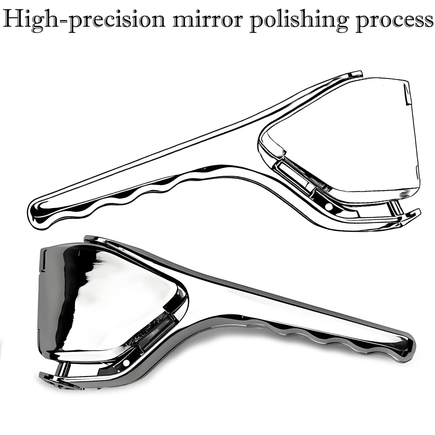 Heavy Duty Lemon Squeezer Stainless Steel - Max Extraction Manual Juicer - Easy Squeeze Fold-Flat Lime Citrus Handheld Juice Extractor