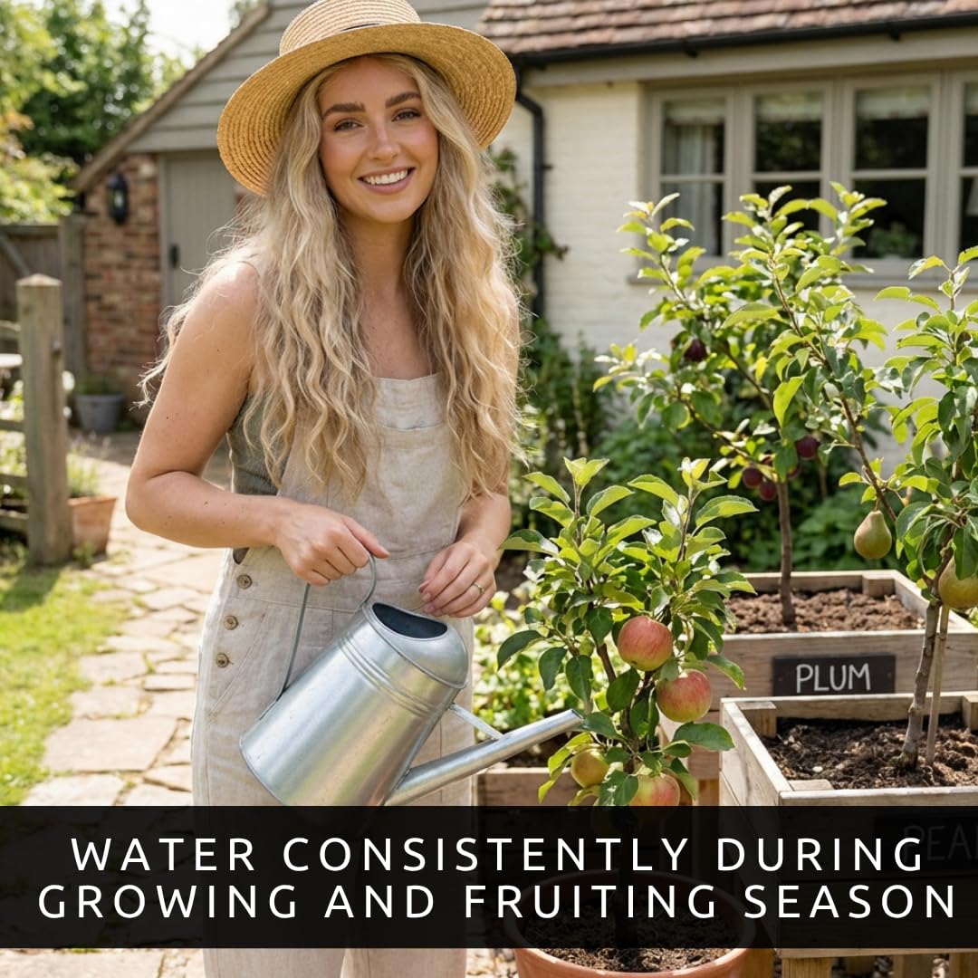 Apple, Plum & Pear Trees (3-Pack) – Dwarf Fruit Trees, Easy Grow Backyard Orchard Starter Kit (6 Pack - 2 of Each)