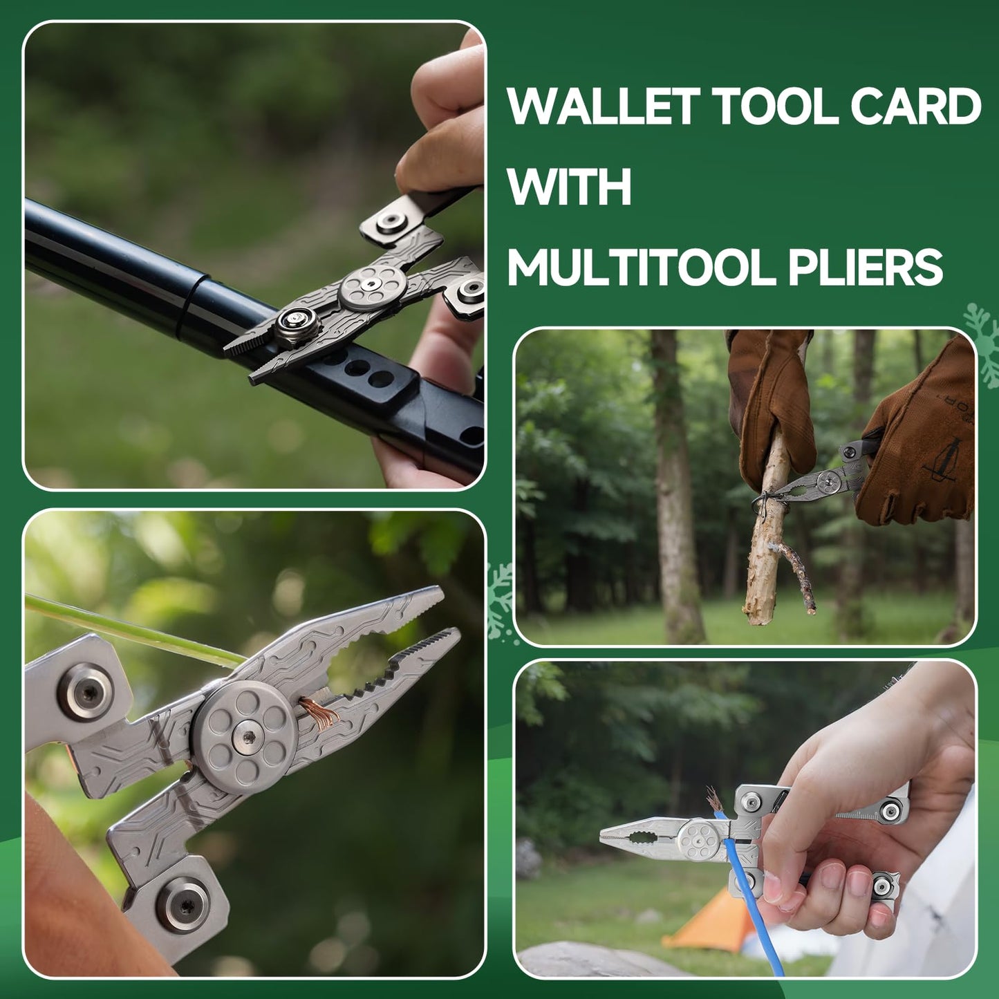 NexTool Folding Credit Card Multitool Wallet Multi Tool, 20 in 1 Stainless Steel Wallet Tool Card with Pliers, Knife, Bottle Opener,Hexagon Spanner, Compact, Lightweight EDC Tools,Gifts for Men Unique