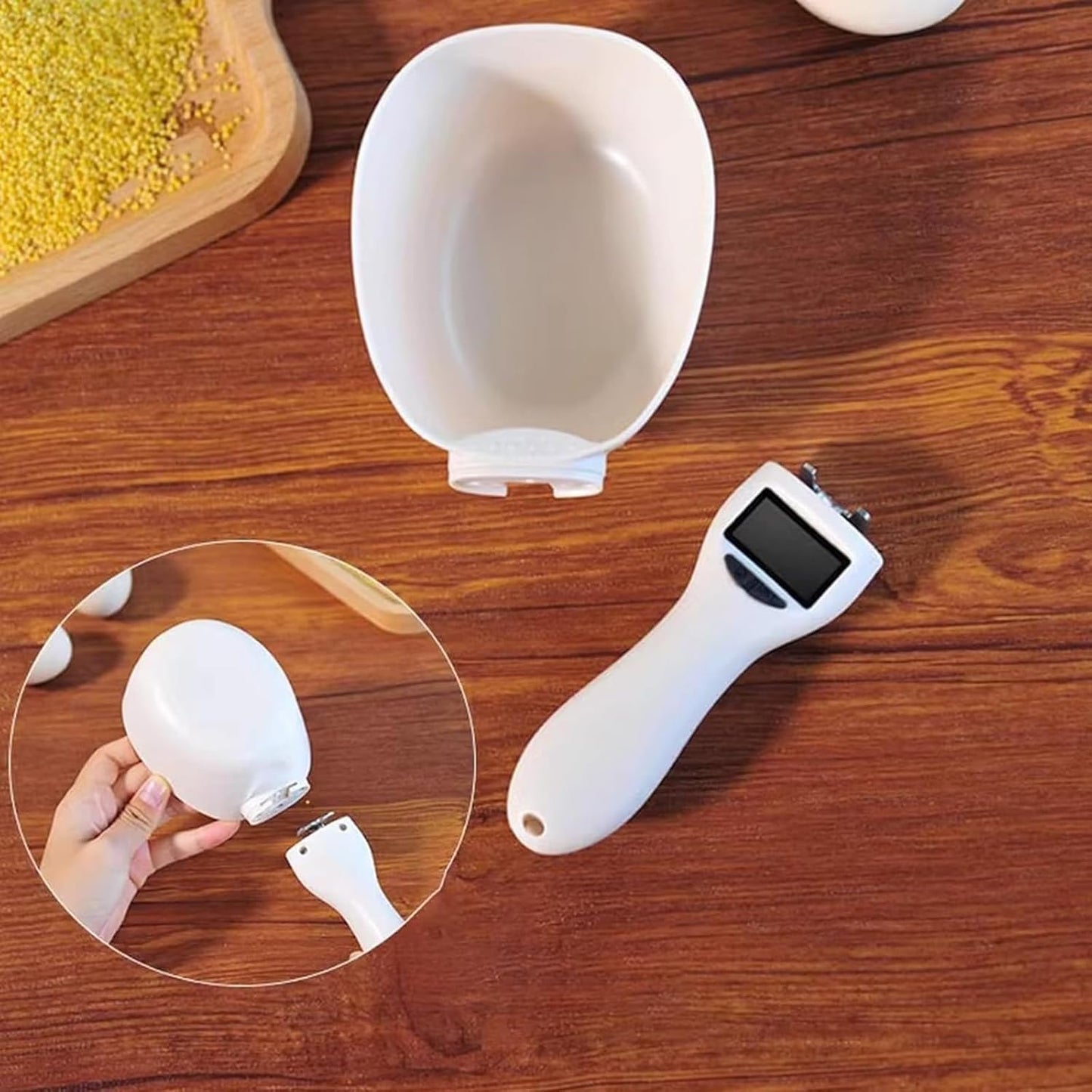 Food Measuring Scoop Scale, Digital Measuring Spoon, Weighing Spoon Scale 800g / 0.1g High Precision with LCD Screen, Display Electronic Measuring Spoon for Kitchen Gadgets and Daily Meals (1pc)