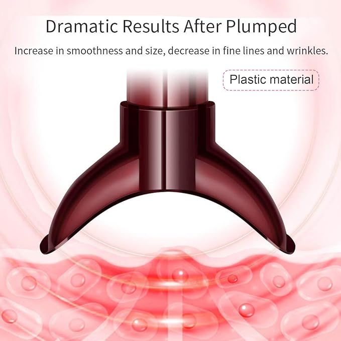 Lip Plumper Device Self-Suction Lip Enhancer Tool Portable Manual Massage Plumper Easy-to-Use Circulation Boosting Line Reducer for Fuller