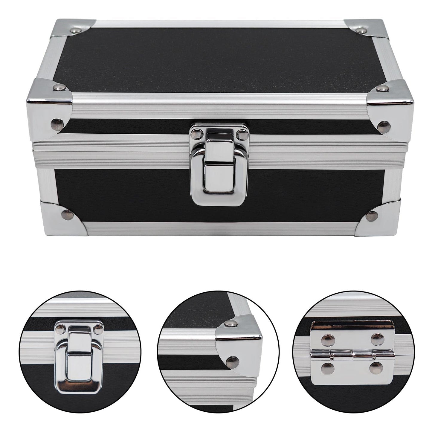 Lockable Cash Box, Aluminium Alloy Money Box for Cash, Money Holder, Cash Organizer, Single Row Currency Tray, Money Storage Box, Money Organizer for Cash