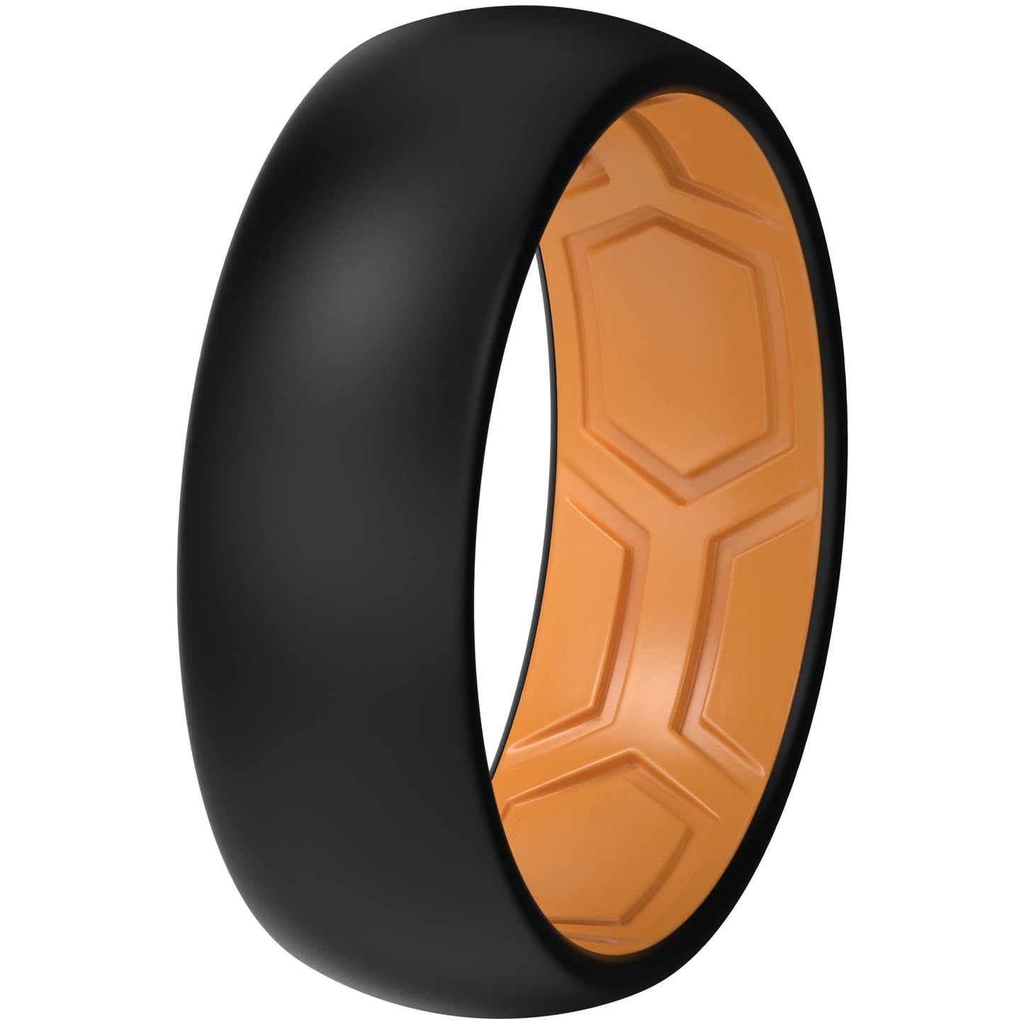 ThunderFit Men's Patterned Silicone Rings, 8mm Wide 2.2mm Thick Rubber Bands,Variety Multipack 1,4,7