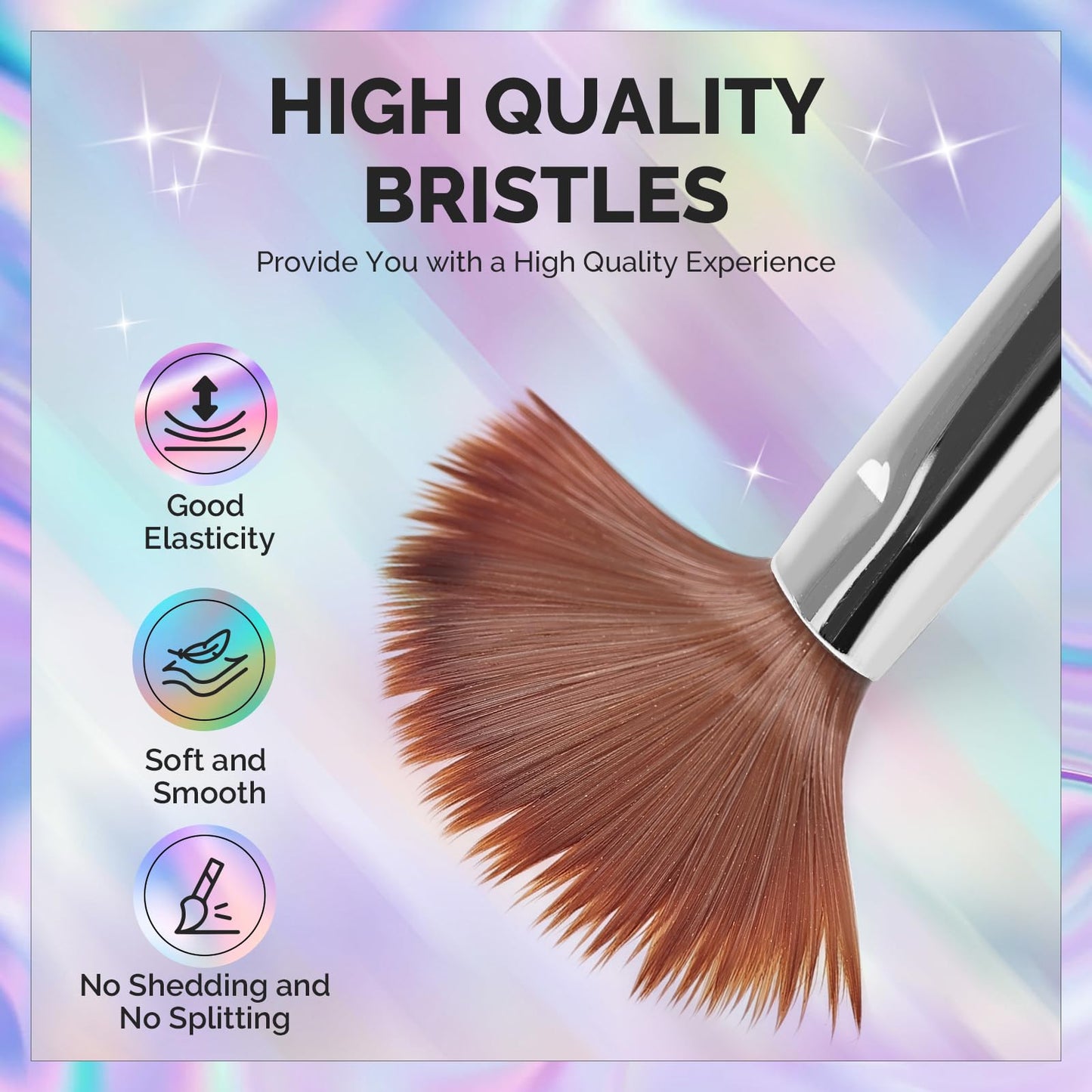 MelodySusie 4Pcs Acrylic Nail Brush Set and 4PCS Adjustable Resin Nail Art Palette Finger Rings Set