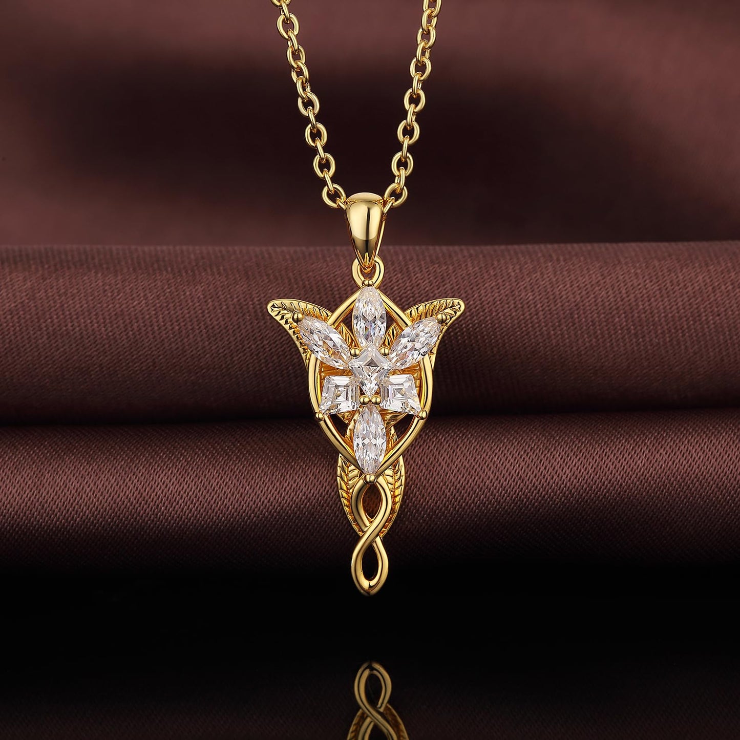 jiamiaoi Arwen Evenstar Pendant Necklace - Lord of the Rings Pendant Necklace