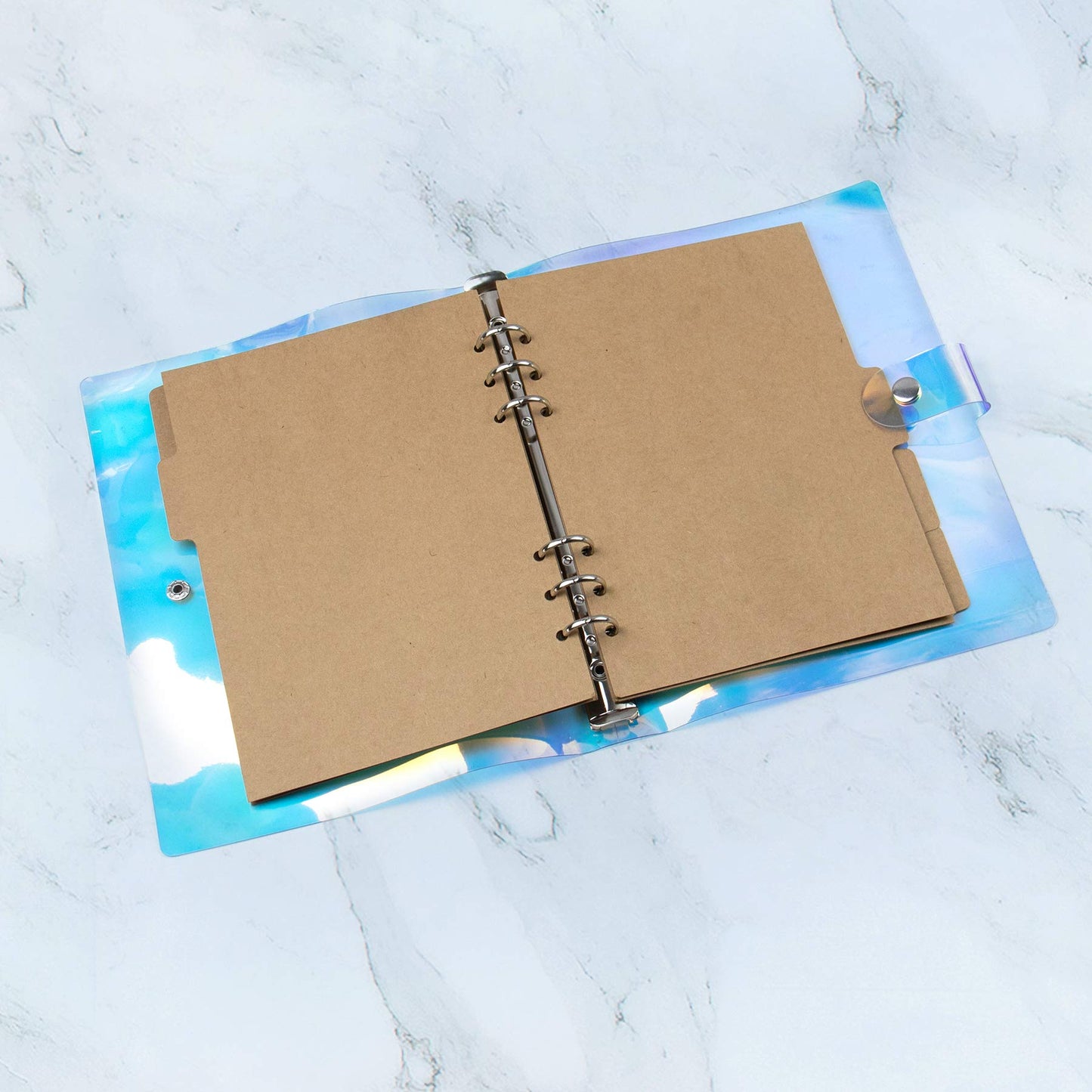 AUEAR, 3 Sets A5 Kraft Paper Divider 6 Holes Ring Index Page Tab Cards for Travel Diary Binder Notebooks Journal Plan