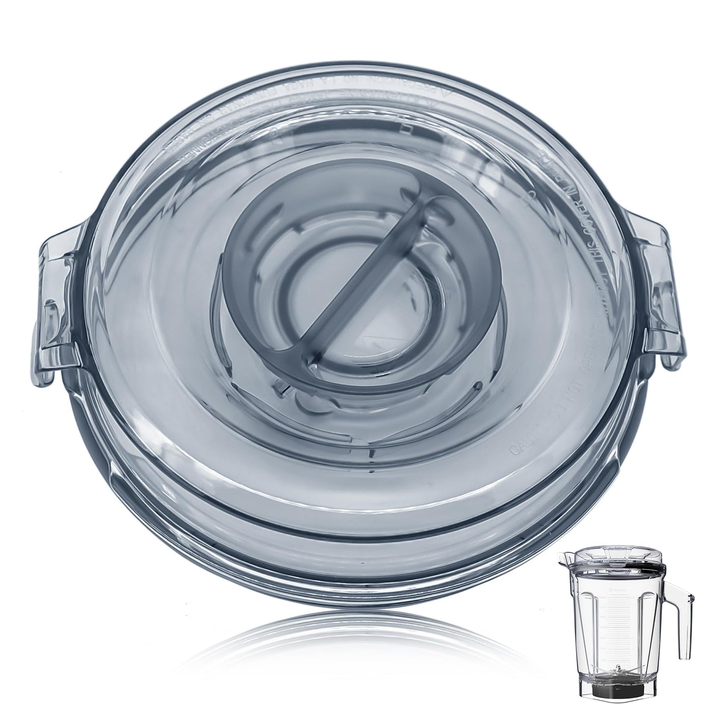 WSEYU Replacement Lid Compatible with 64 oz Low Profile Container A3500 A2500 A3300 A2300 V1200, Top Cover Replacement for Blender Pitcher 64oz Low-Profile, BPA Free