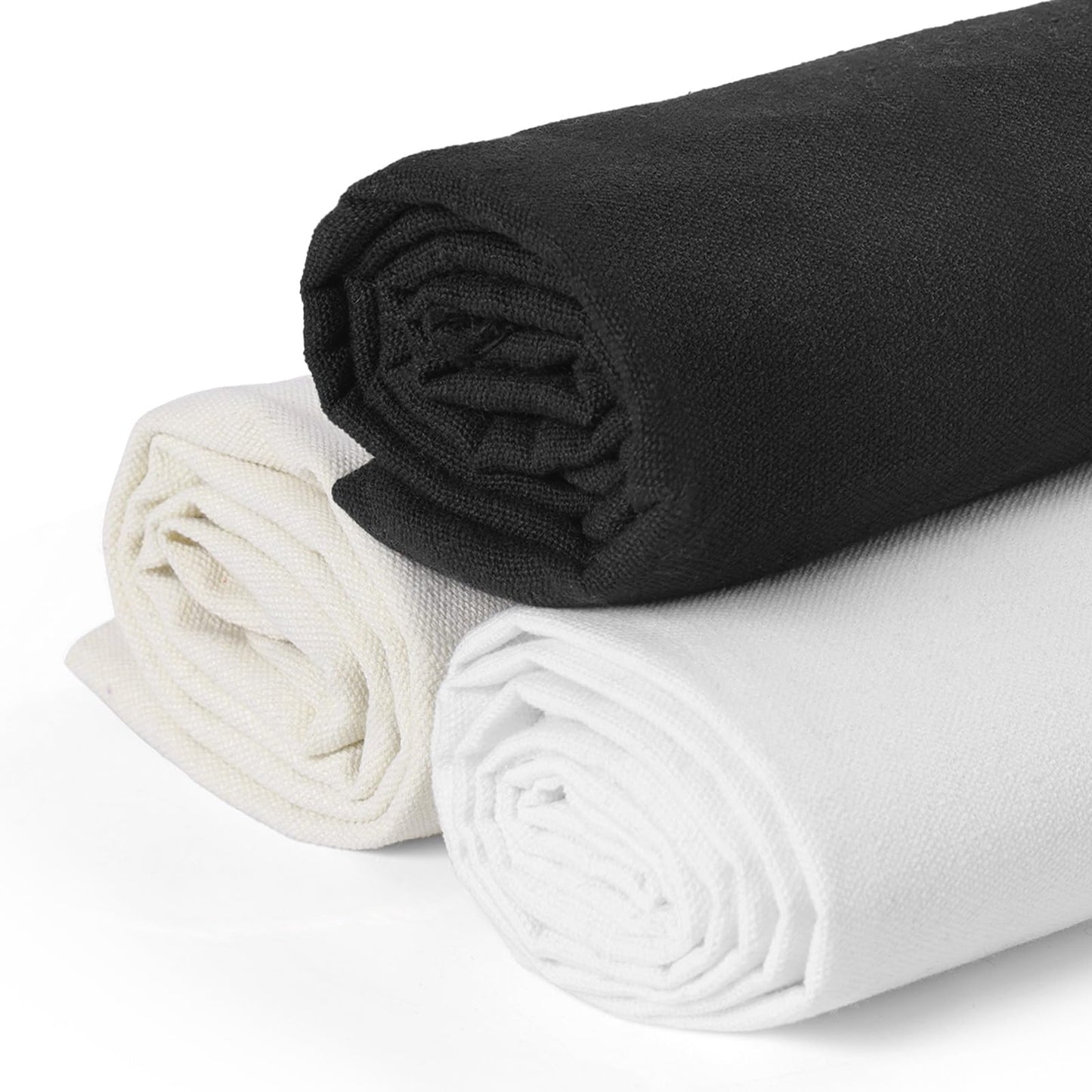 Soft Cotton Canvas Fabric, 10oz 59" Wide Thick Duck Canvas Drop Cloth Panels for Painting, Embroidery, Sewing, Arts & Crafts, 1 Yard Natural