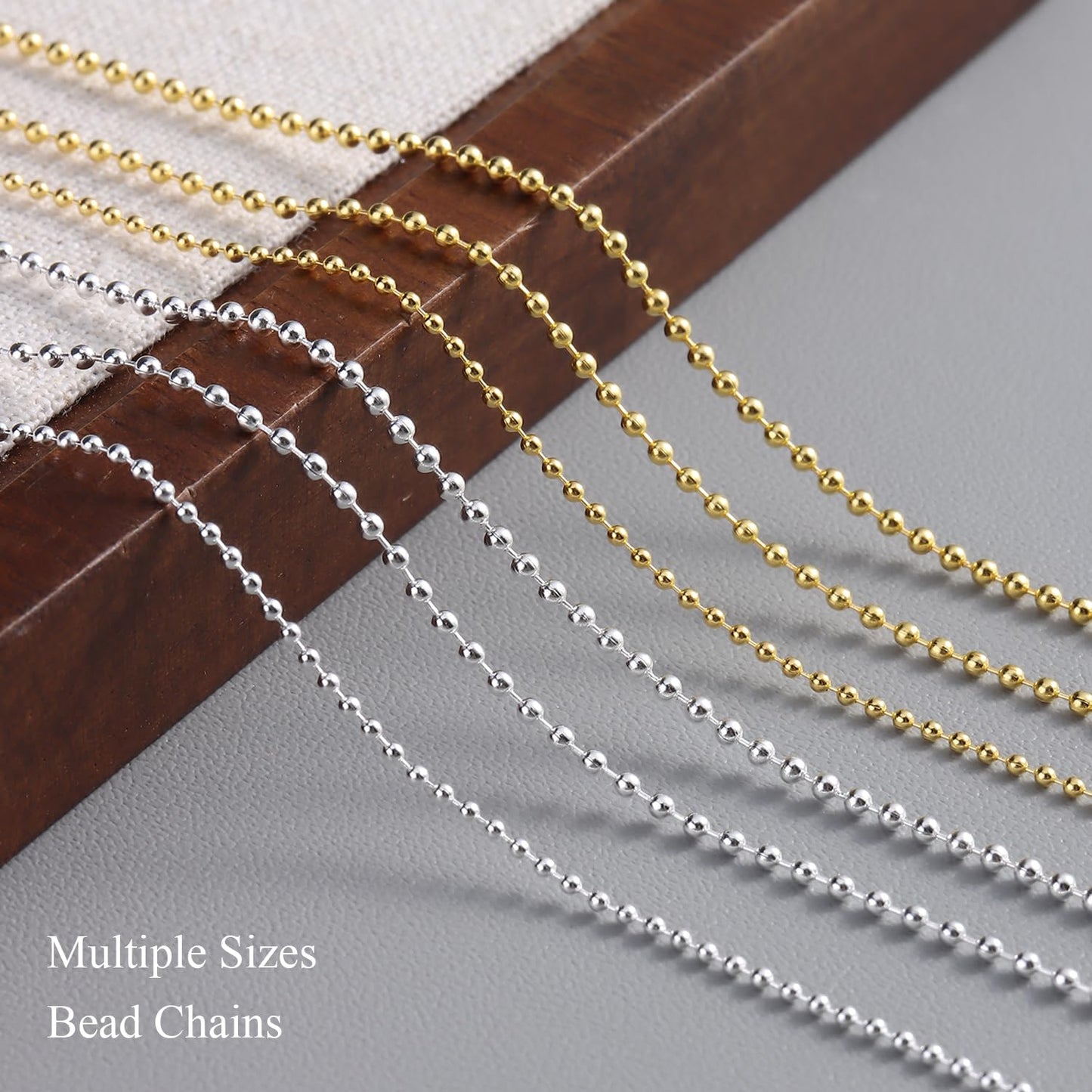 Furtherpretty 3D Chain Nail Charms Set, 12 Strips Rose Gold Silver Metal Bead Chains for Nails, Y2K Gothic Punk Dangle Nail Charms Piercing Decorations Accessories for DIY Home Manicure Supplies