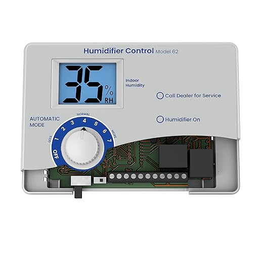 AprilAire 62 Automatic Digital Whole-House Humidifier Control Humidistat with Outdoor Temperature Sensor for AprilAire Whole-House Steam Humidifiers, Low Voltage 24VAC