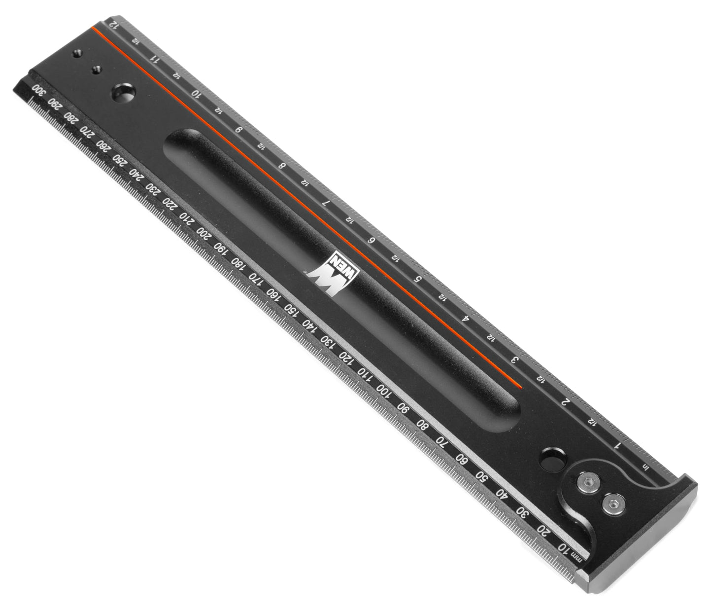 WEN 12-Inch Measuring Ruler With Hook Stop (ME812R)
