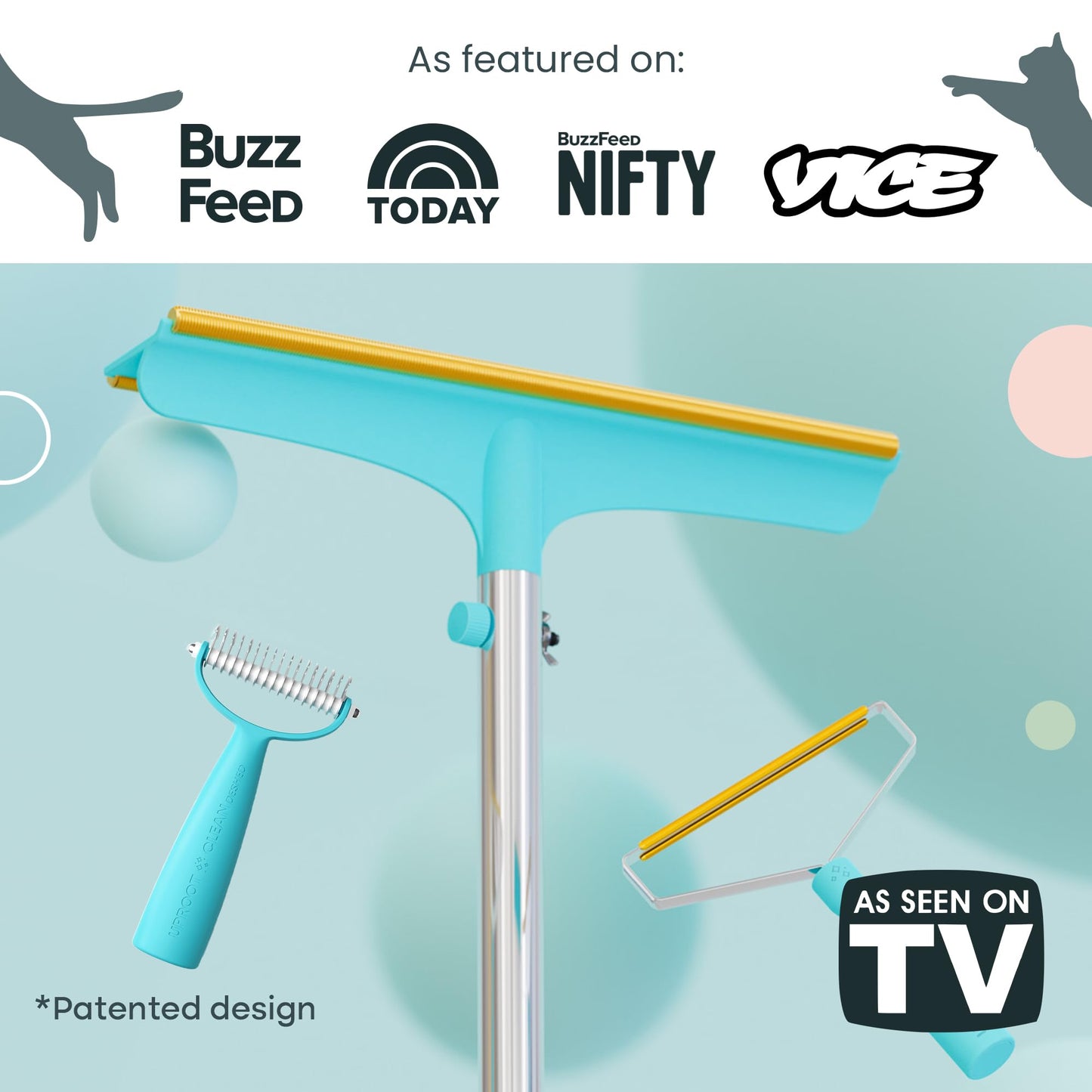 Uproot Clean Deshedder Xtra, Pro, & Deshedder Bundle - Pet Hair Removal Tool & Dog Brush for Shedding Bundle - Easy Cat & Dog Hair Remover & Carpet Rake Set with Special Dog Grooming Brush!