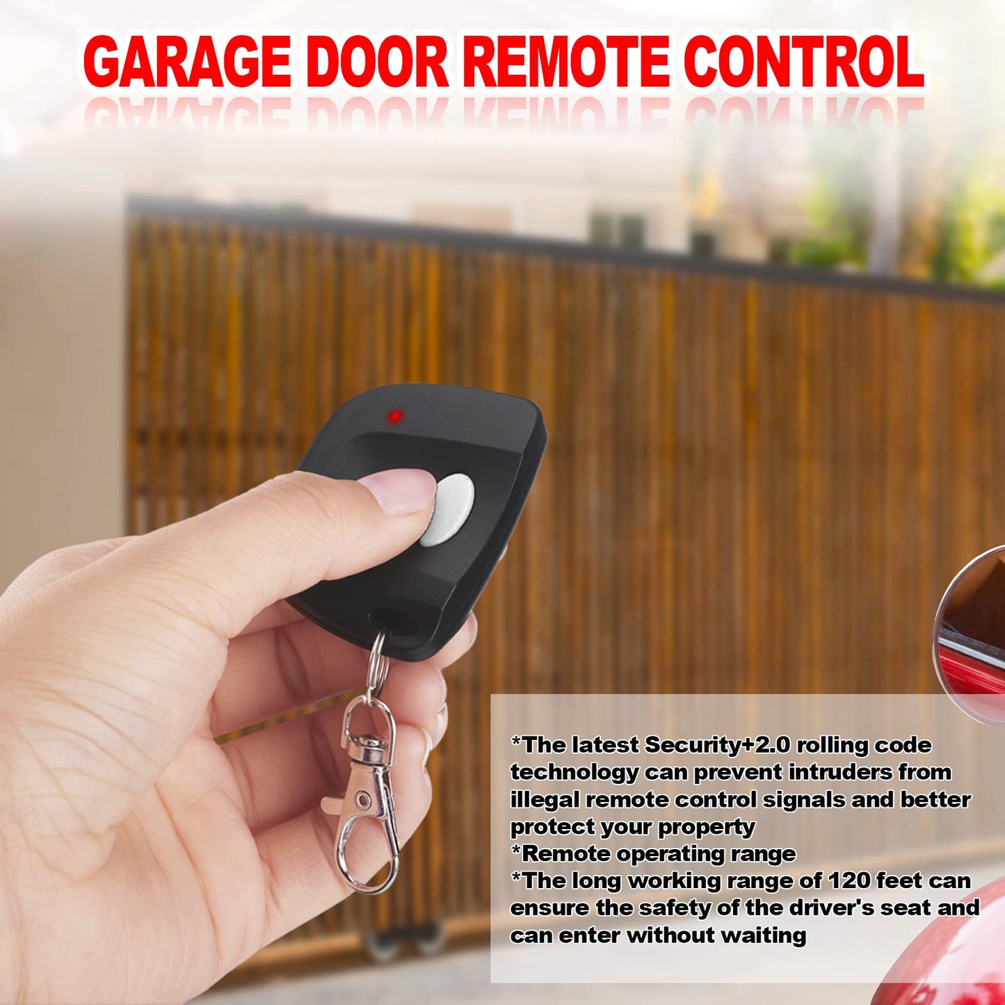 Kingdder 6 Pcs 8 Dip Switch 310mhz Garage Door Remote Compatible with Linear Delta 3 (DT DTA DTD DTC DNT00002A) Gate Opener Remote with Keychain (Black,White Button)