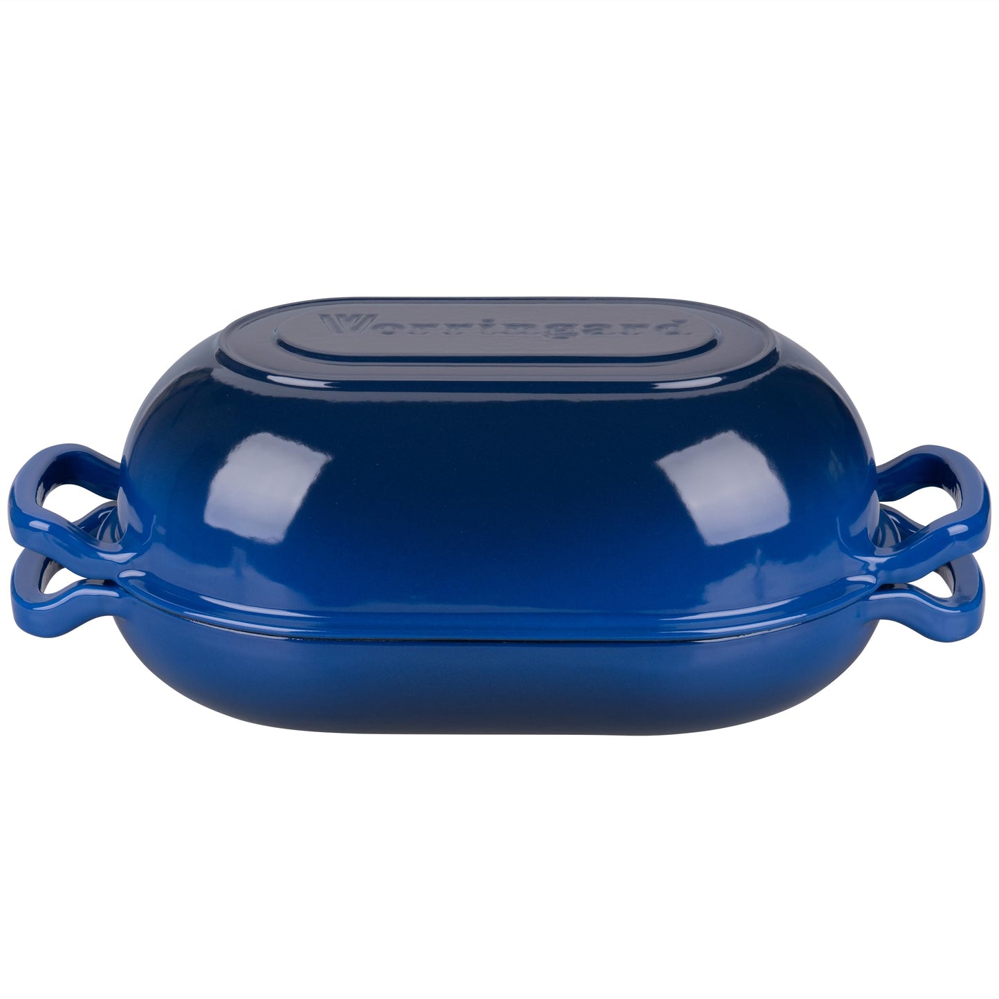 VORRINGARD Enameled Cast Iron Sourdough Bread Oven, Dutch Oven, Loaf Cast Iron Bread Pan for Homemade Bread Baking, Meatloaf Pan with Lid, 5QT, Blue