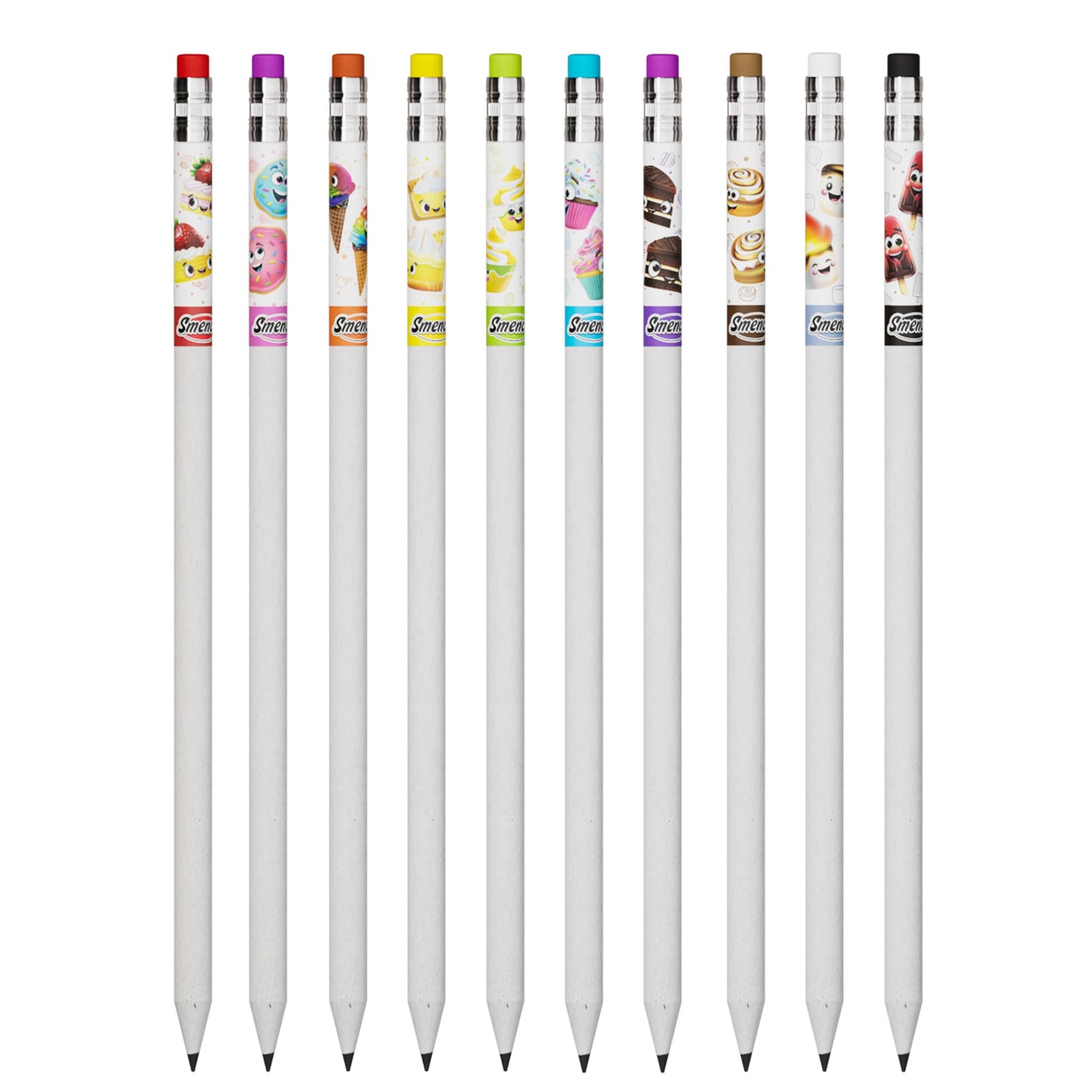 Dessert Smencils Cylinder – HB #2 Scented Pencils, 50 Count, Recycled Newspaper Pencils, Kids School Supplies, Gifts for Kids, Party Favors, Classroom Rewards