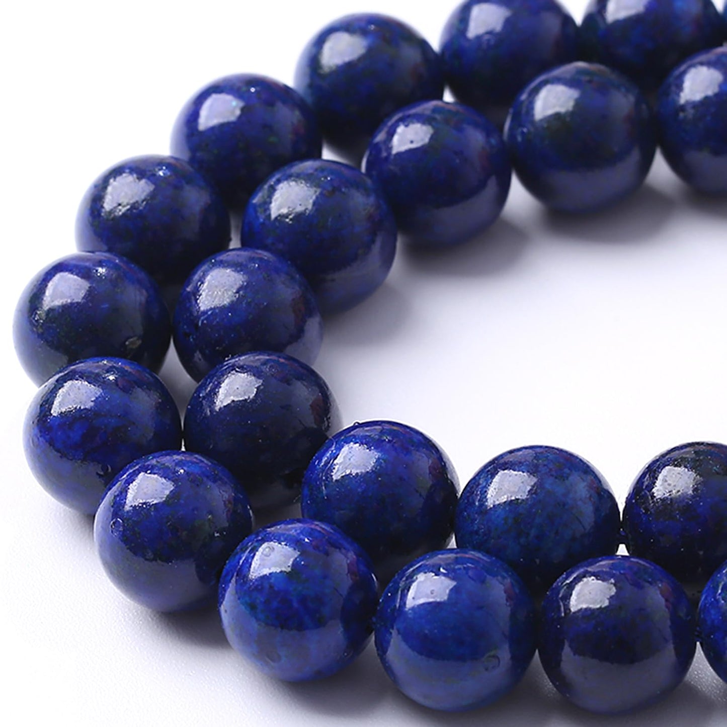 4MM 180pcs Natural Stone Lapis Lazuli Beads Round Loose Beads for Jewelry Making DIY Bracelet Necklace 2 Strands 32"