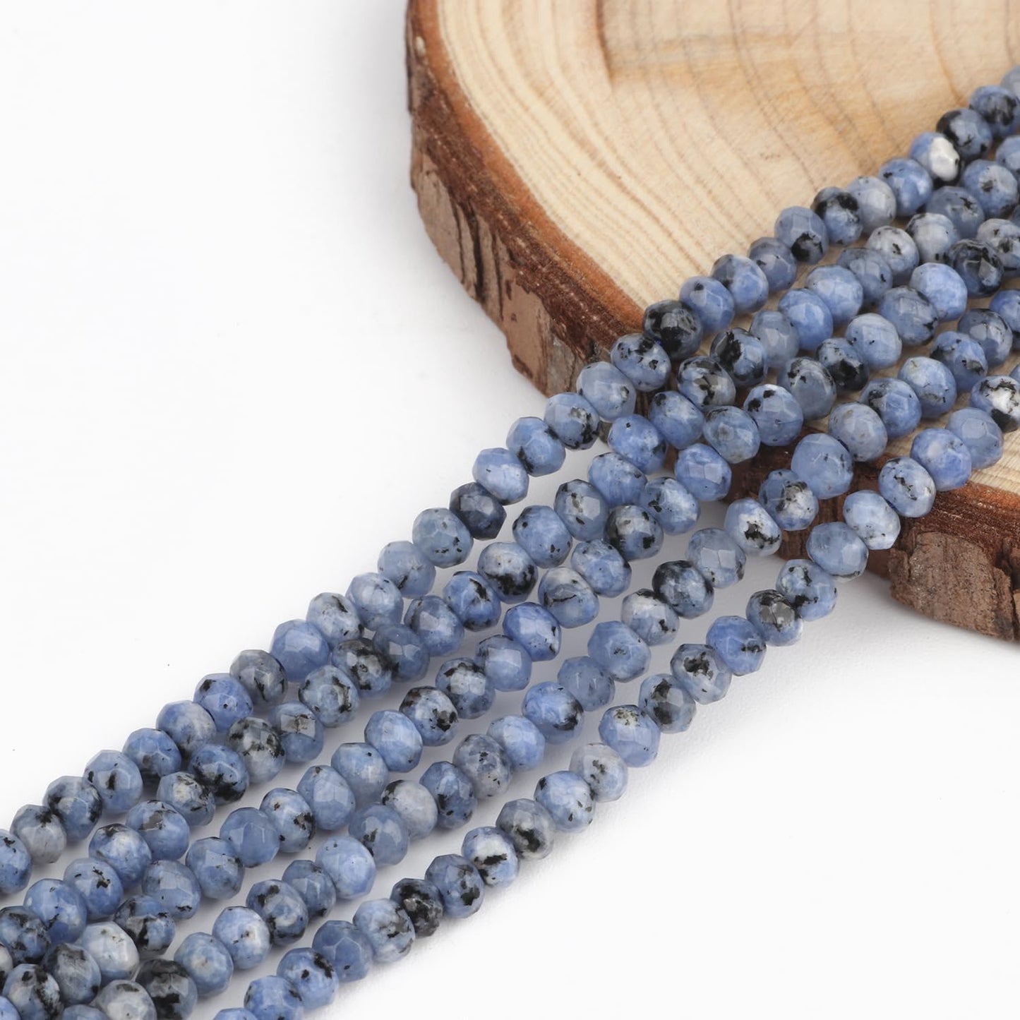 2 String 220PCS 3x5mm Natural K2 Color Beads for Jewelry Making, Songxi Facted Loose Gemstone Beads for DIY Bracelet Necklace Making Supplies with Energy Healing Chakra Power
