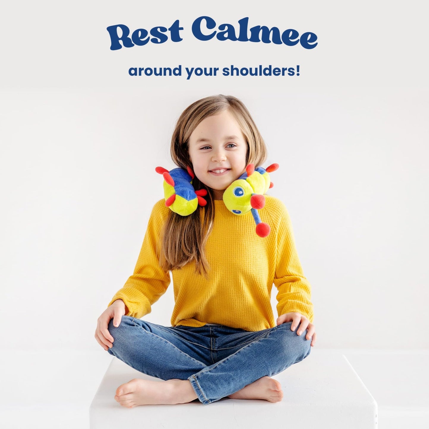 Calmee the Caterpillar Weighted Sensory Plush Toy for Kids, Breathing Exercise & Calming Tool for Focus and Emotional Regulation, SEL Mindfulness Toy for Home & Classroom. Soft, Durable, & Washable.