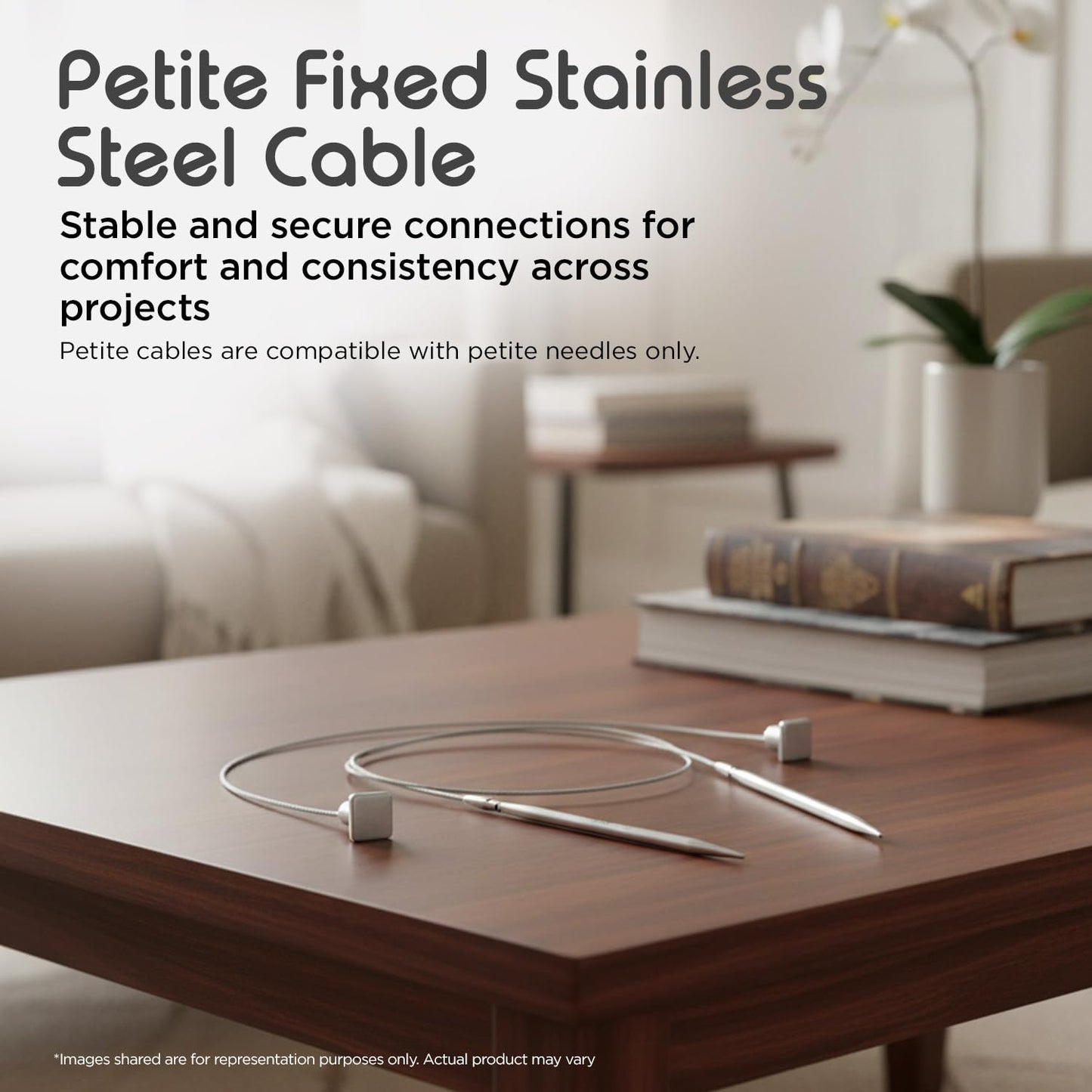 KnitPro Stelo Petite Mini Interchangeable Needle Set 2" (5cm) & 3" (7.5cm) | 4 US Sizes (0 to 2)