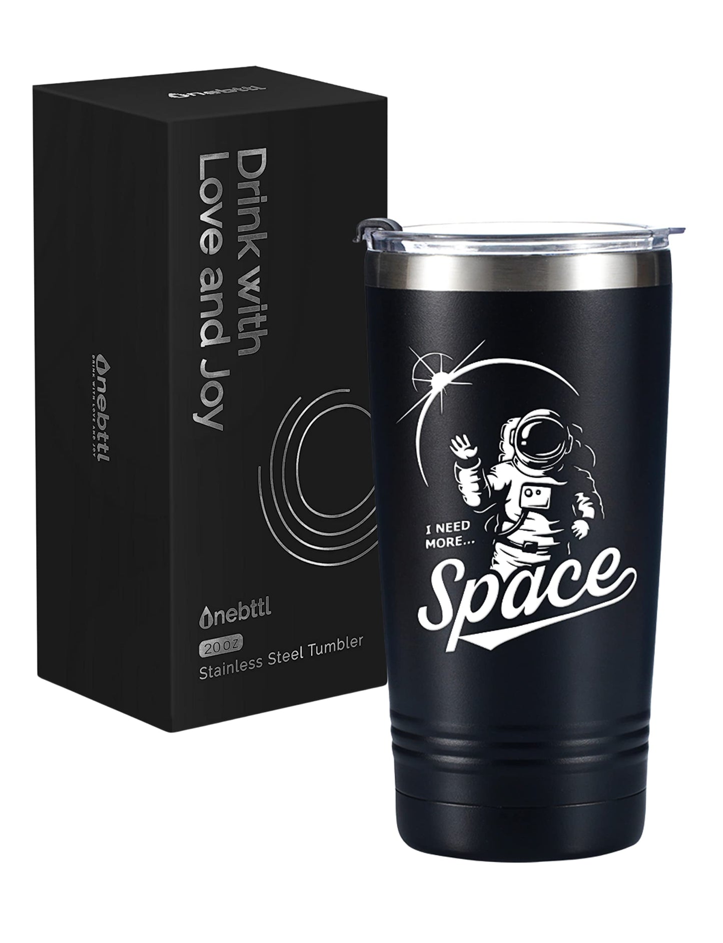 Onebttl Space Astronomy Introvert Gifts - I Need More Space Astronaut Tumbler - Science Travel Coffee Mug for Men Teens 20oz
